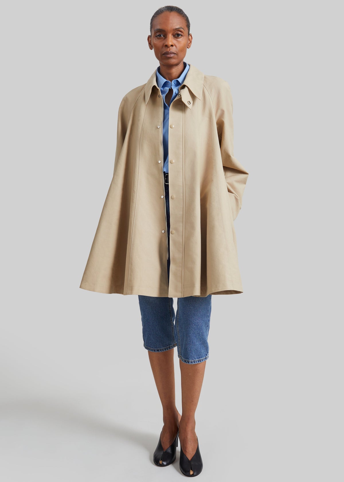 Trench Rudy dal taglio a trapezio - Beige