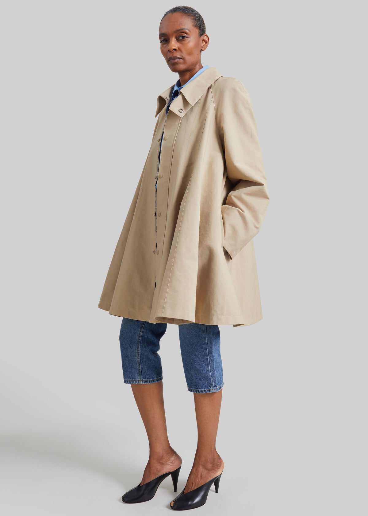 Trench Rudy dal taglio a trapezio - Beige