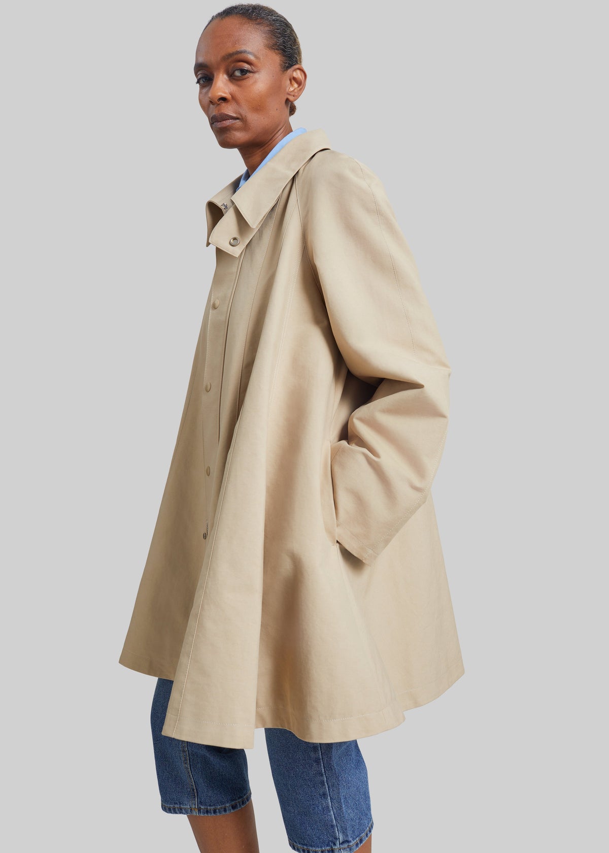 Trench Rudy dal taglio a trapezio - Beige
