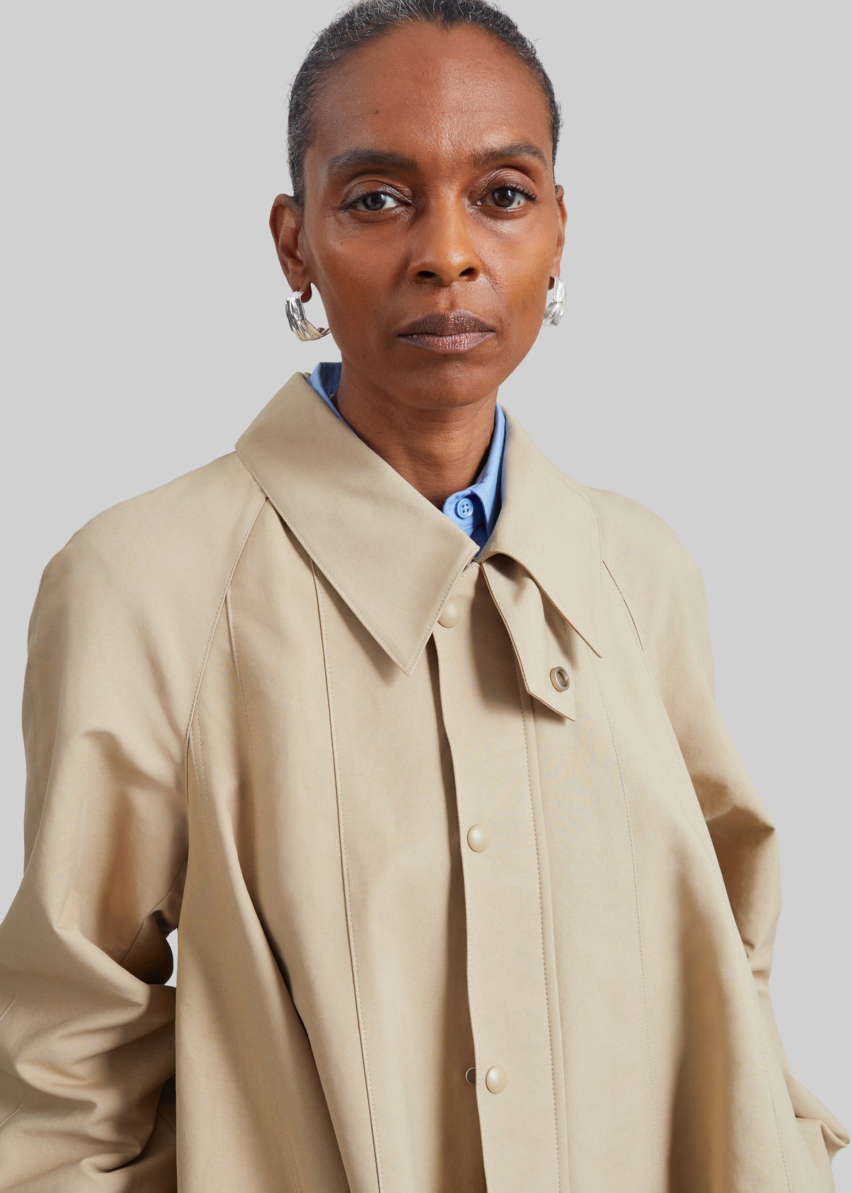 Trench Rudy dal taglio a trapezio - Beige