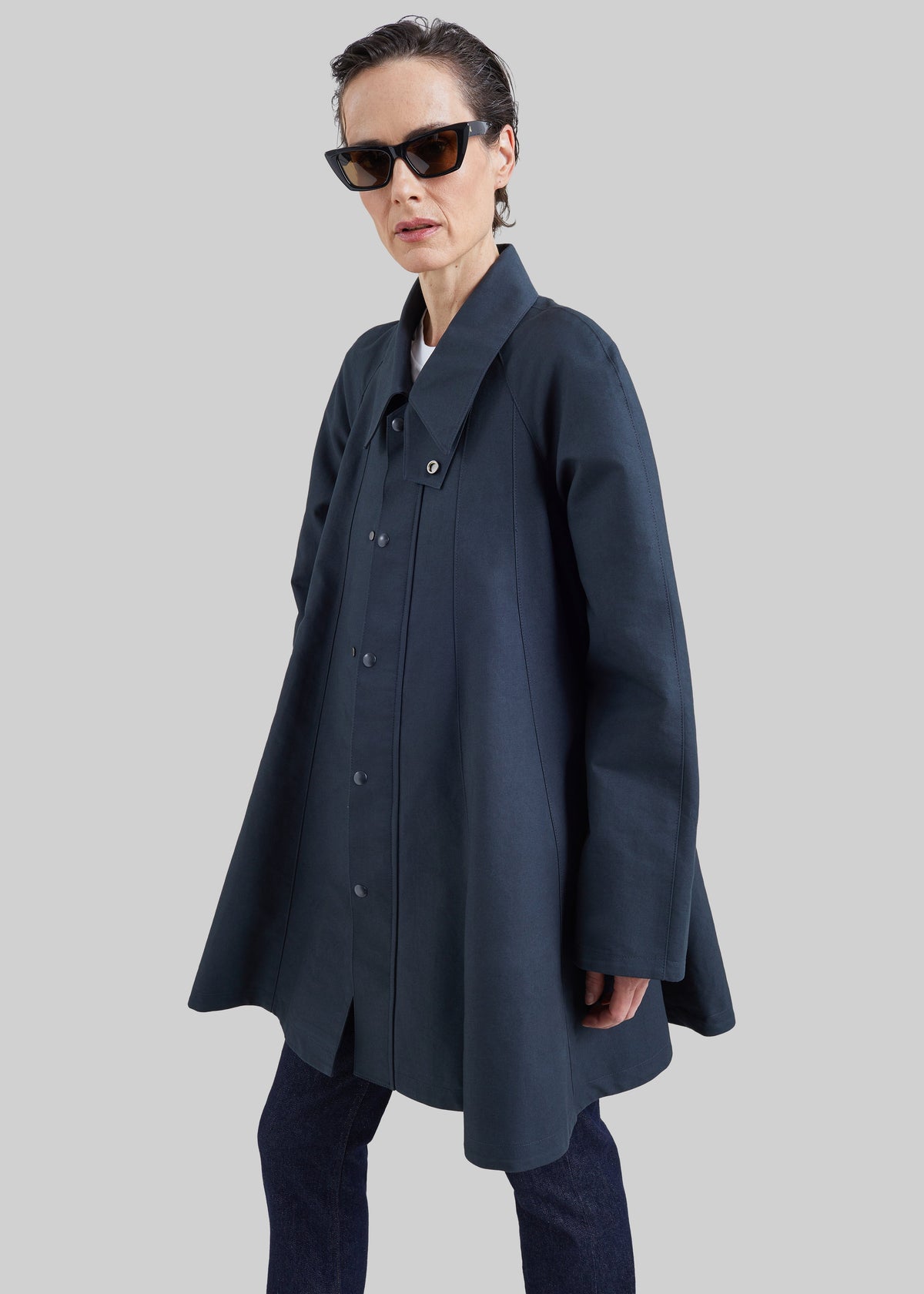 Trench Rudy dal taglio a trapezio - Antracite