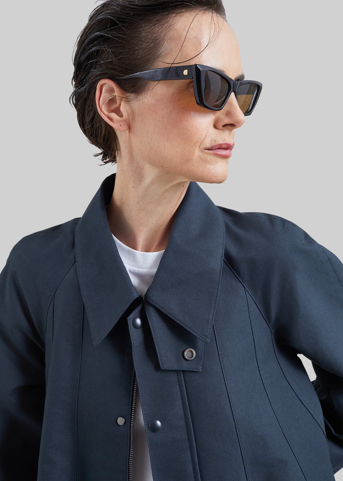 Trench Rudy dal taglio a trapezio - Antracite