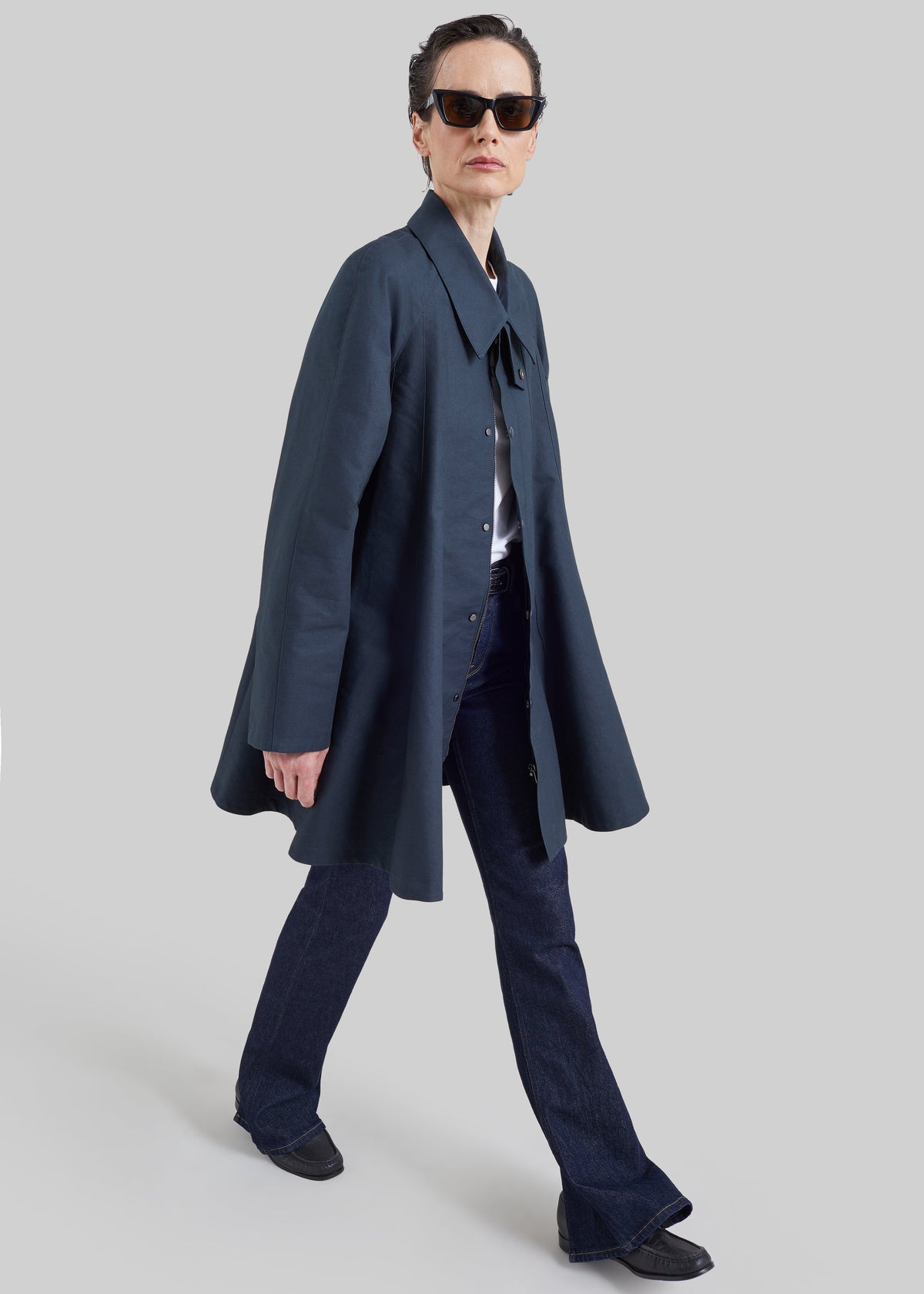 Trench Rudy dal taglio a trapezio - Antracite