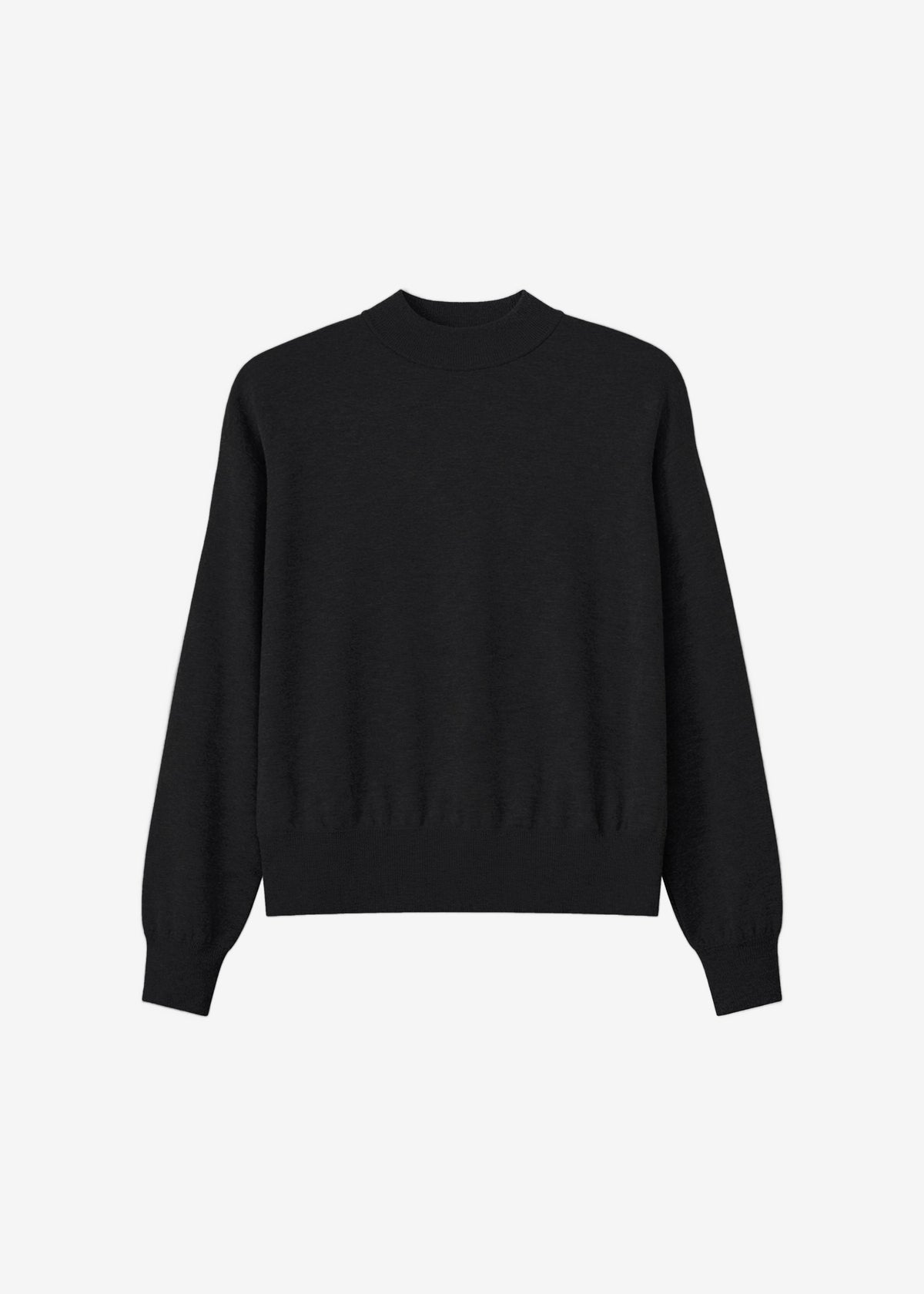 Rue Padded High Neck Sweater - Black - 3