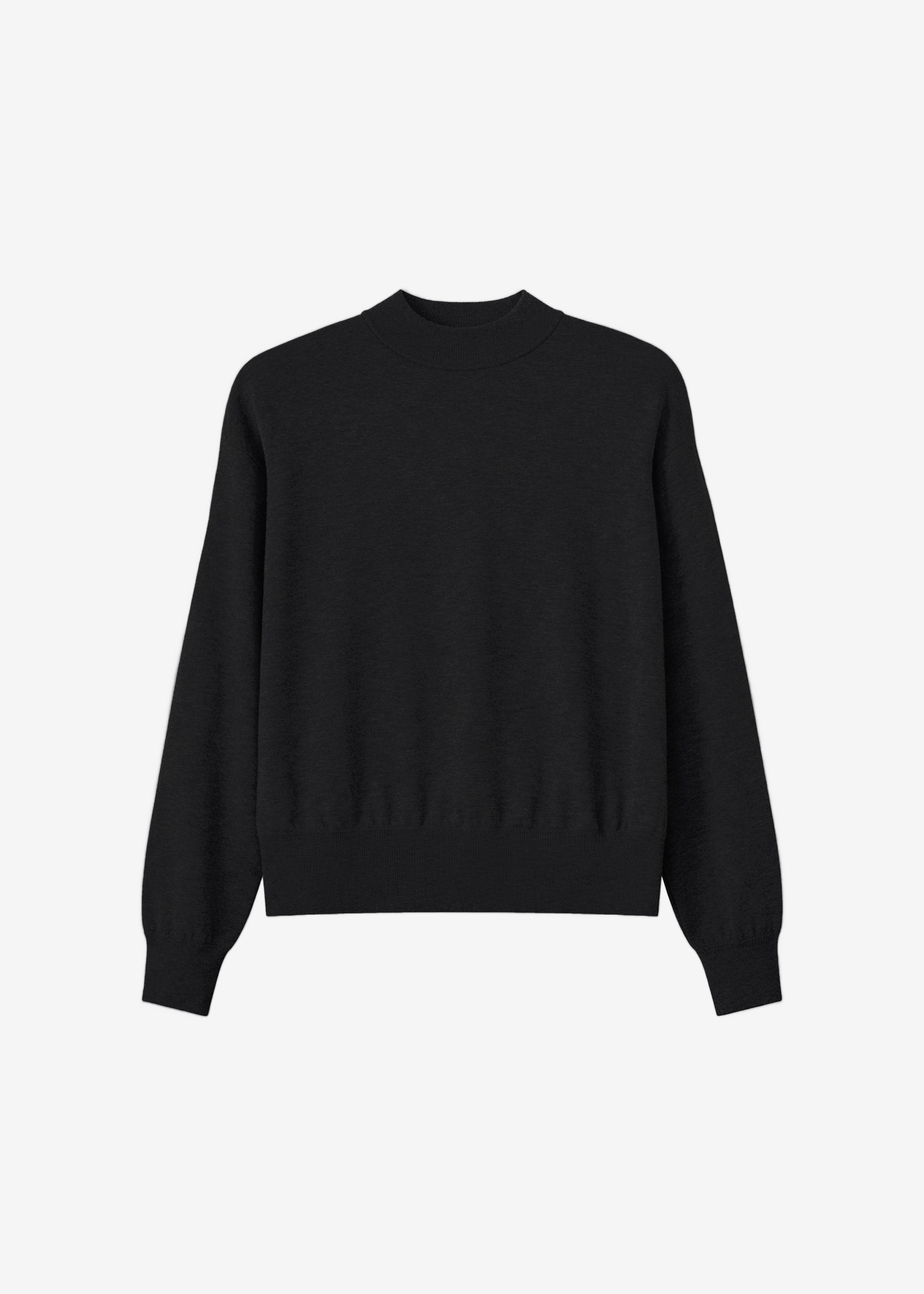 Rue Padded High Neck Sweater - Black - 3