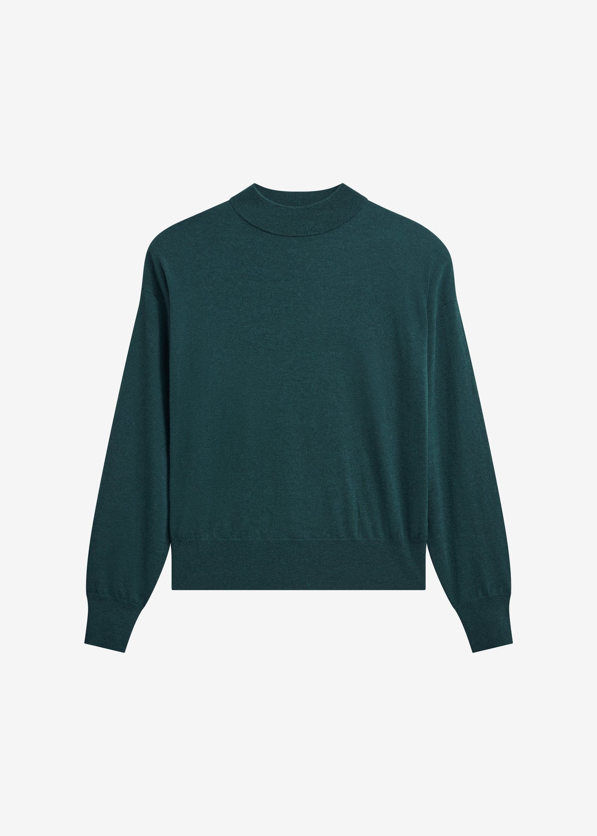 Rue Padded High Neck Sweater - Bottle Green - 8