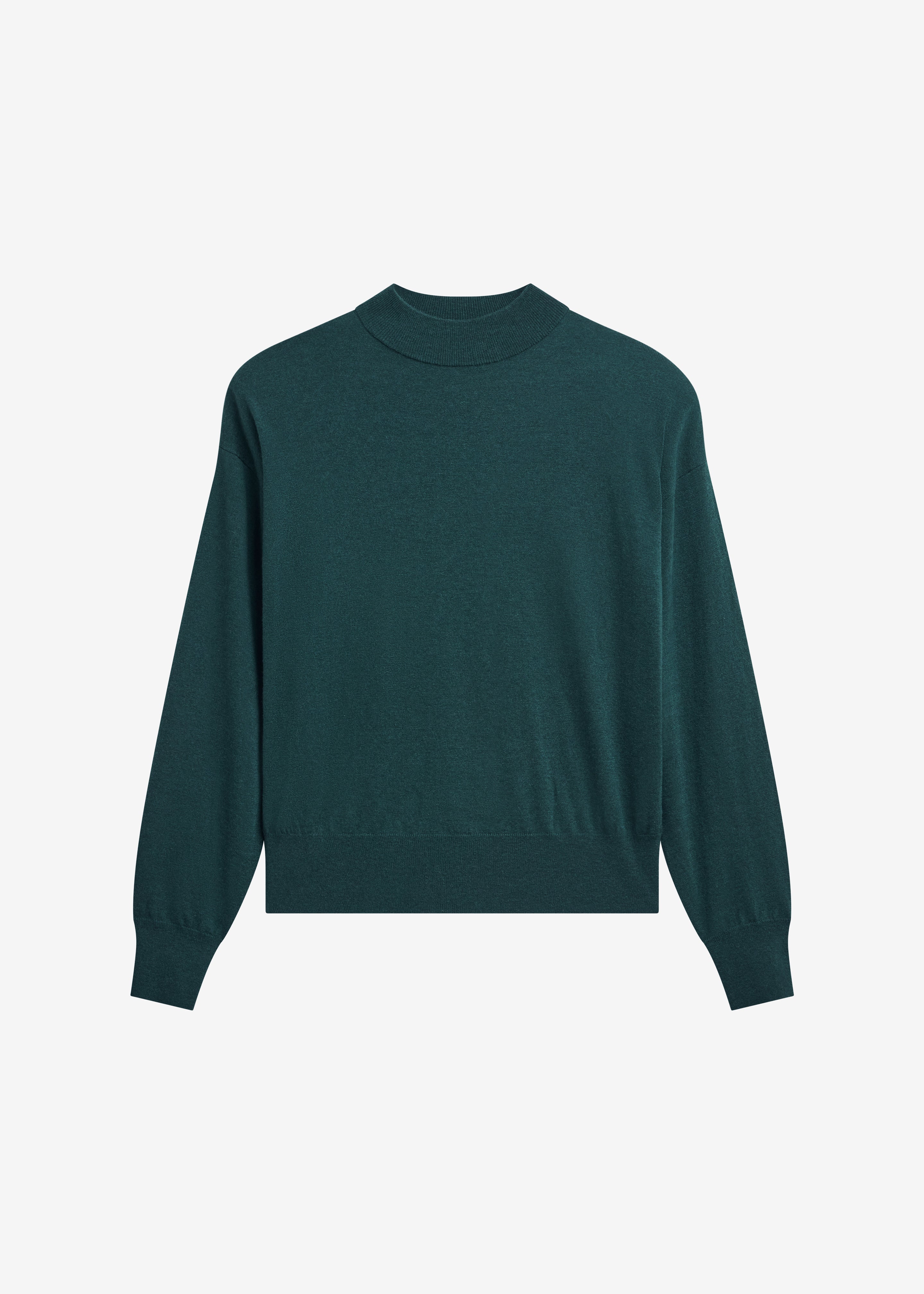 Rue Padded High Neck Sweater - Bottle Green - 8