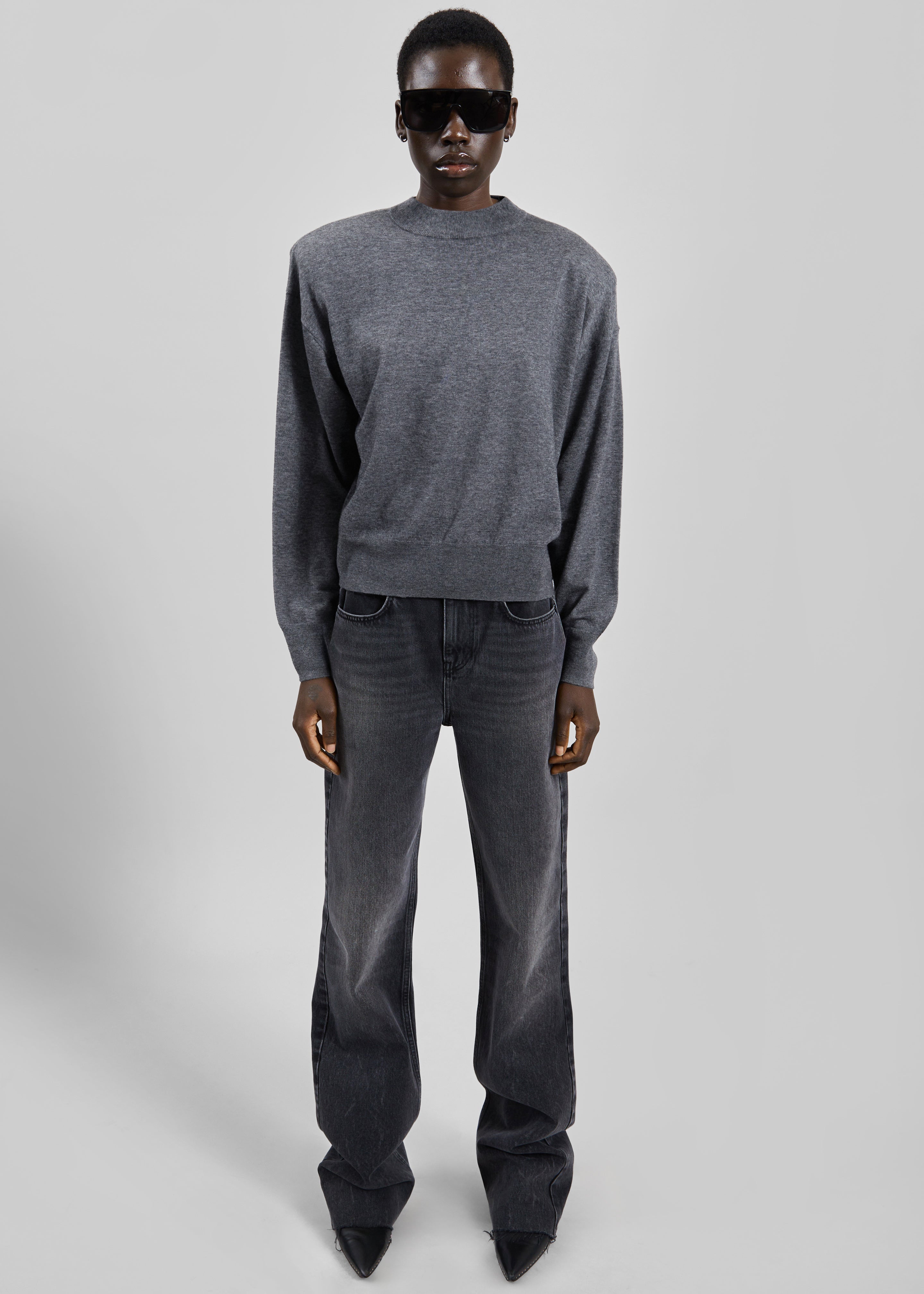 Ilston V-Neck Sweater - Grey – The Frankie Shop Europe