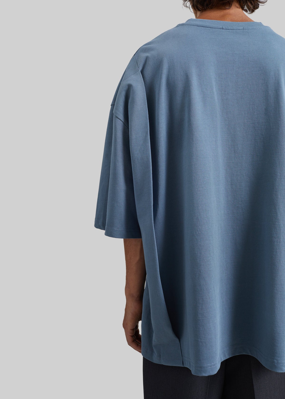 T-shirt oversize Ruelo en coton - Bleu ardoise