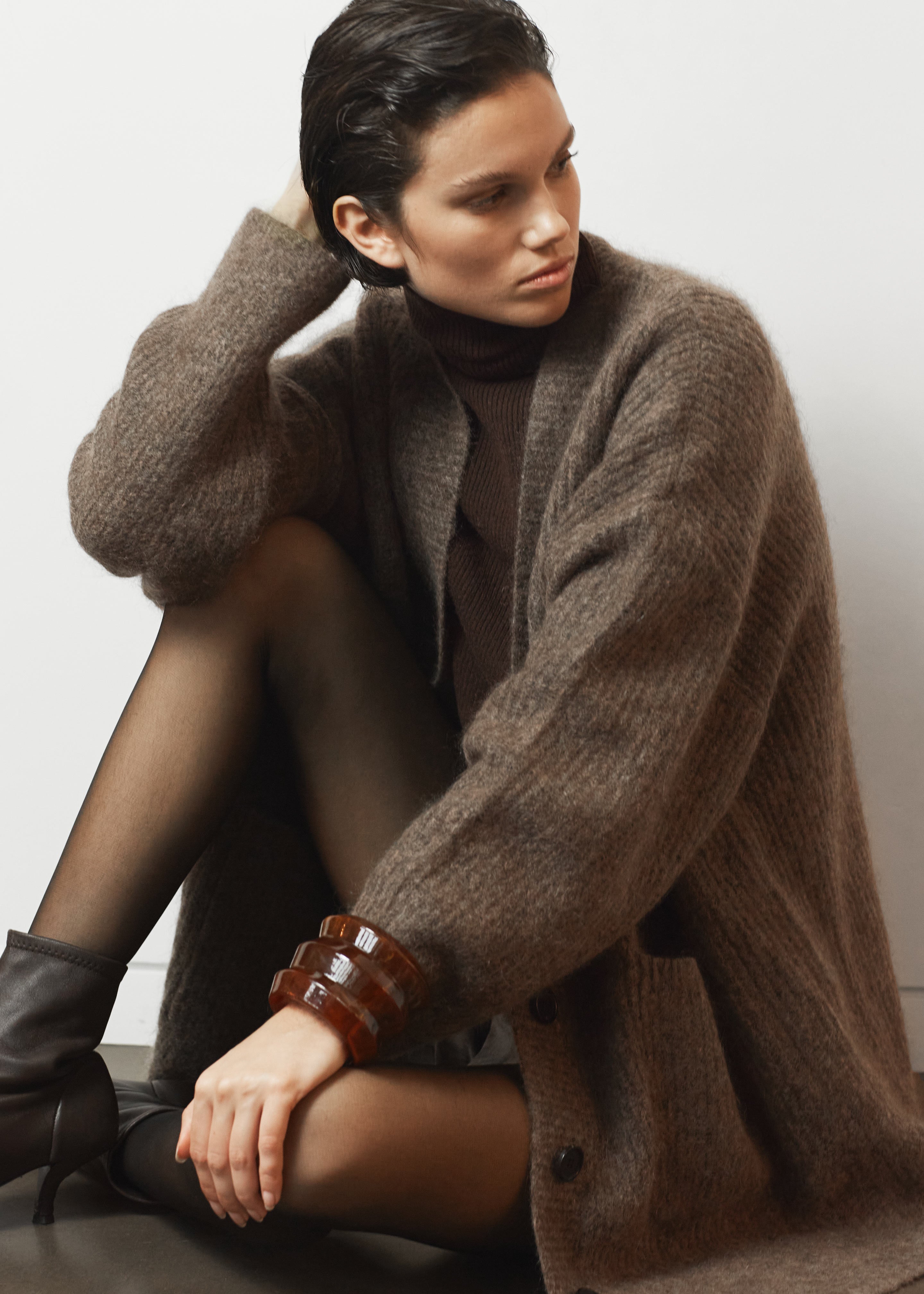 Ruhr Oversized Mohair Cardigan - Brown – The Frankie Shop Europe