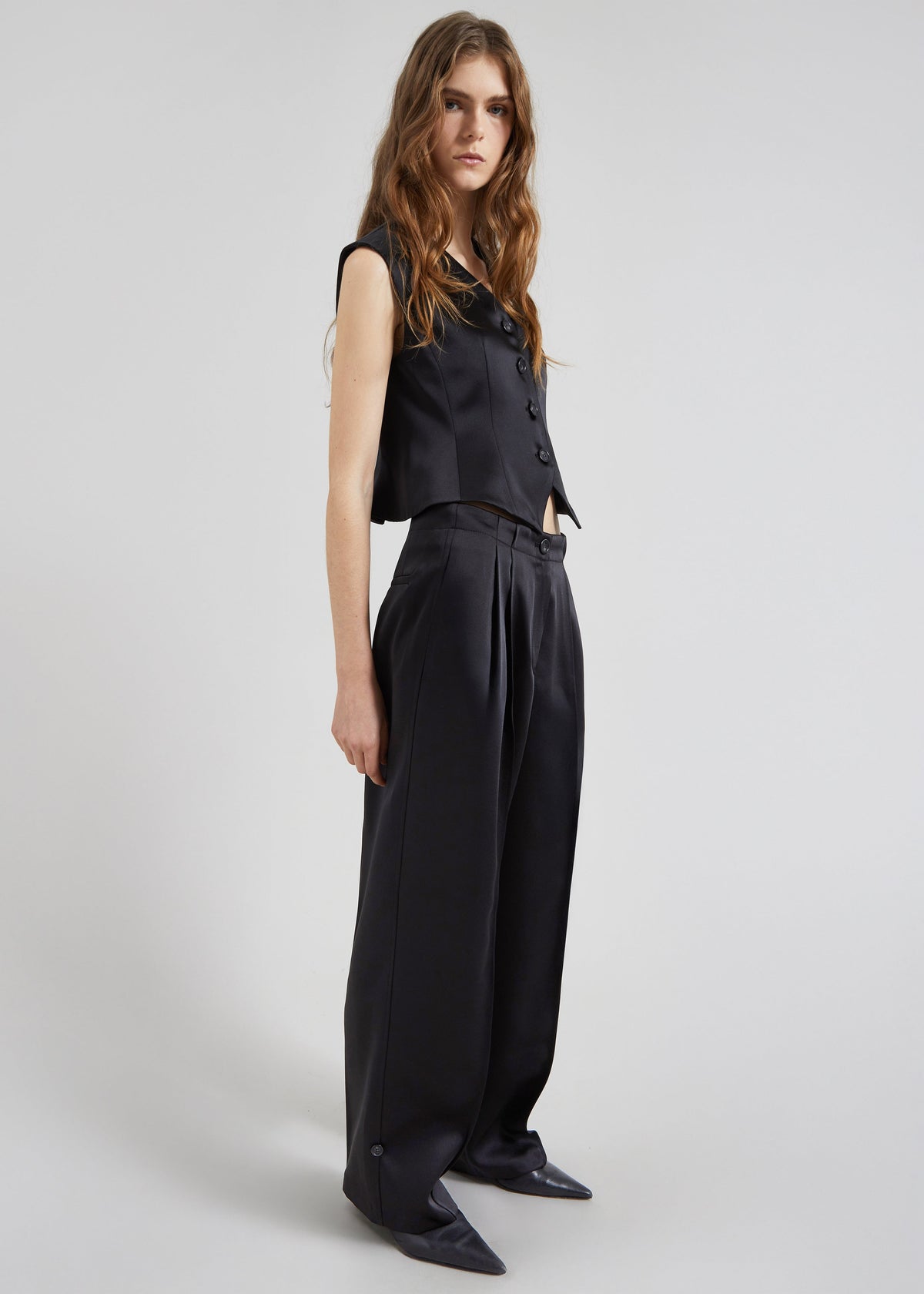 Rui Satin Trousers - Black - 6