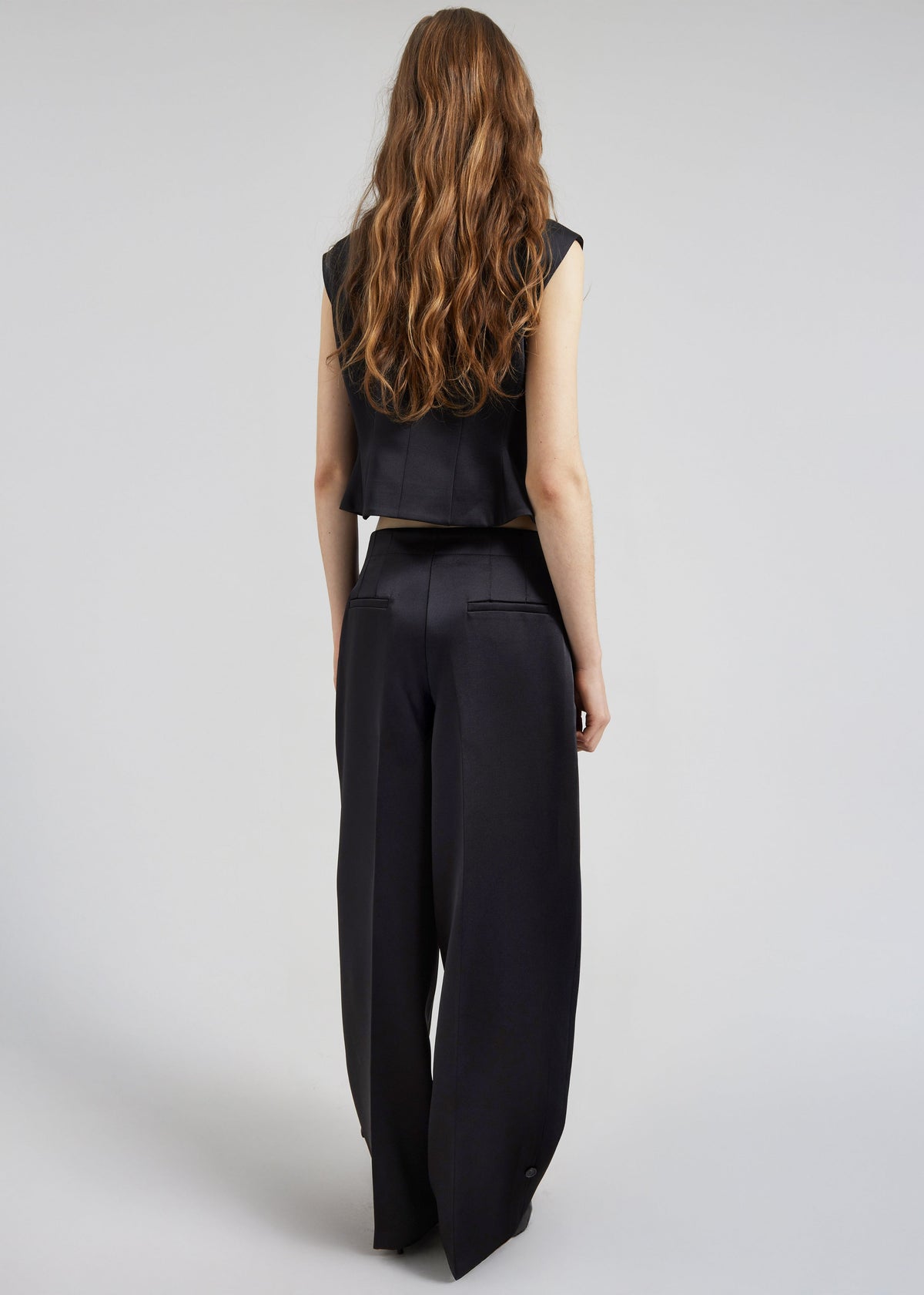 Rui Satin Trousers - Black - 9