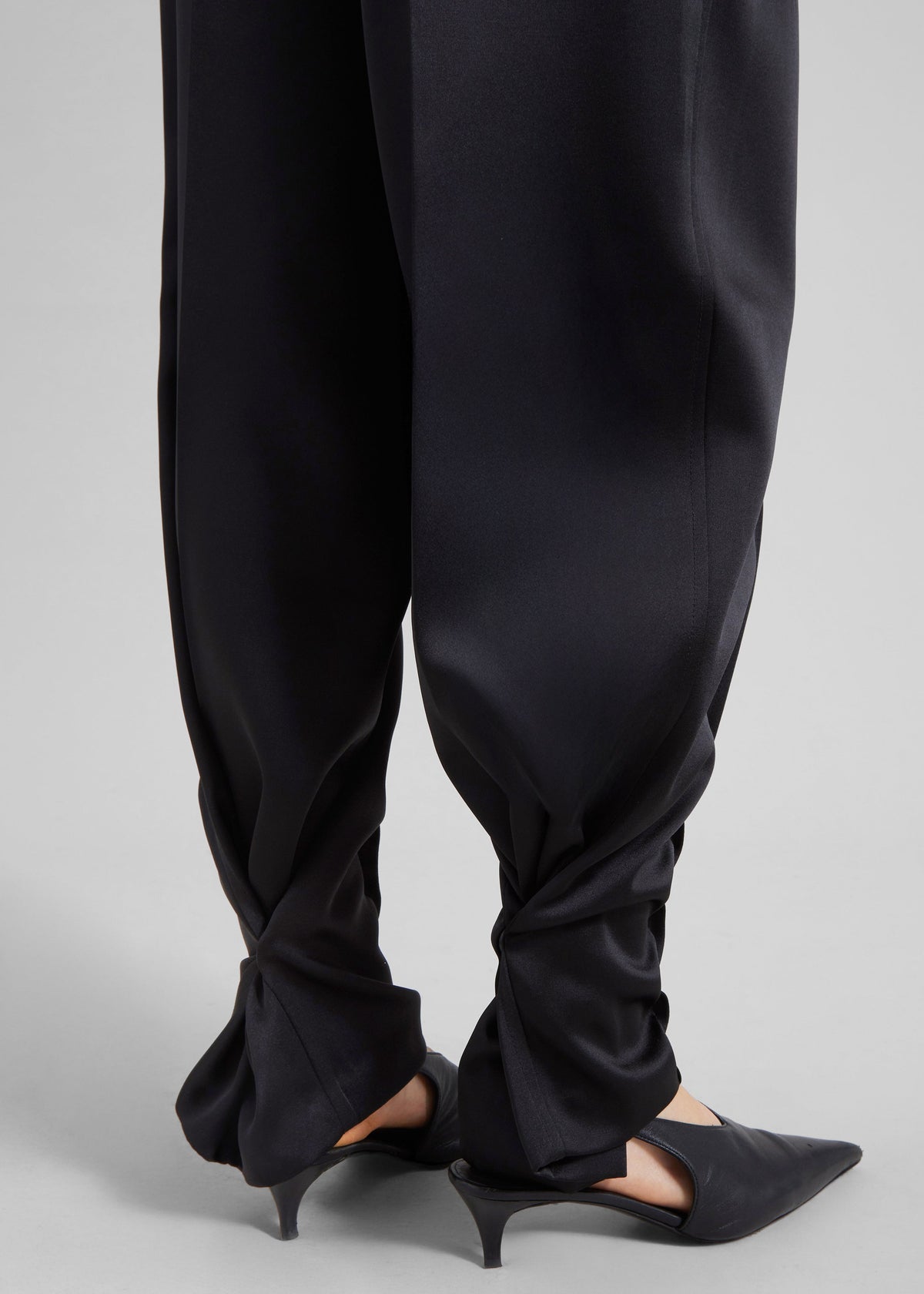 Rui Satin Trousers - Black - 4