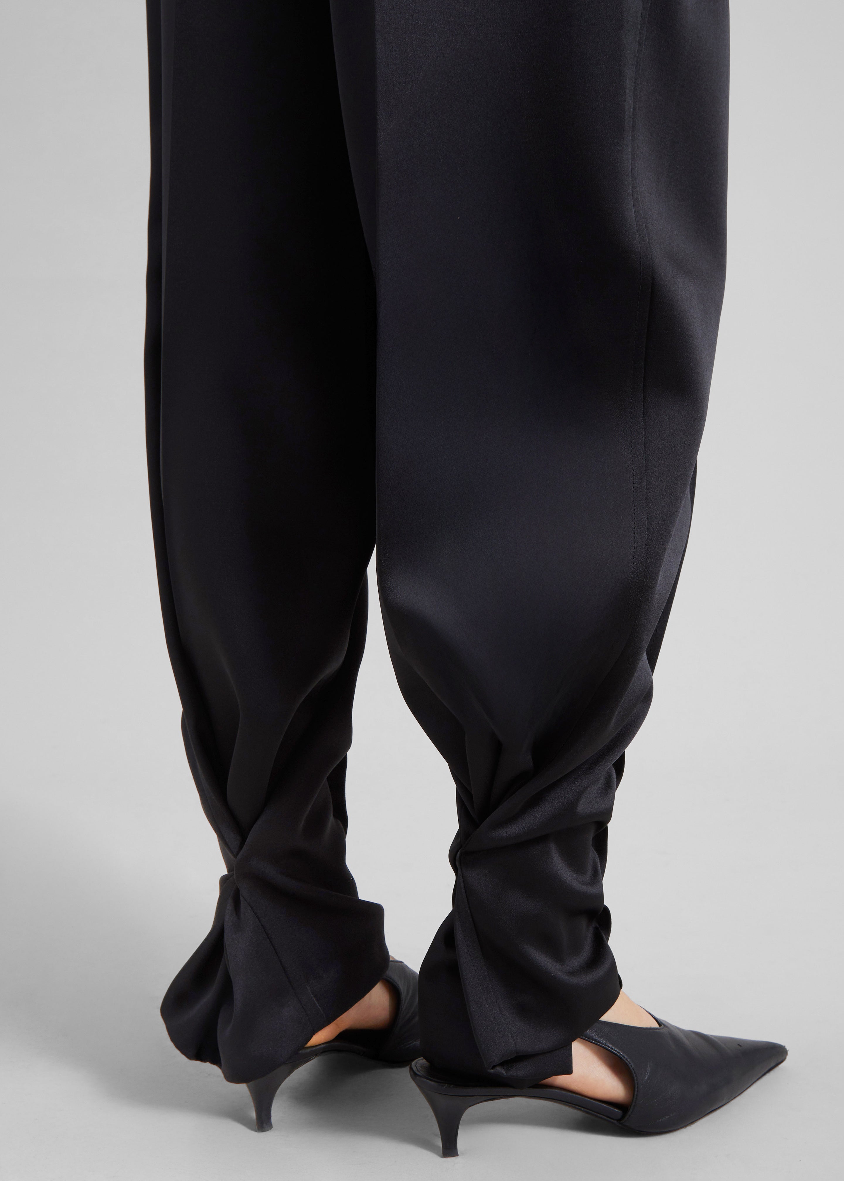 Rui Satin Trousers - Black - 4