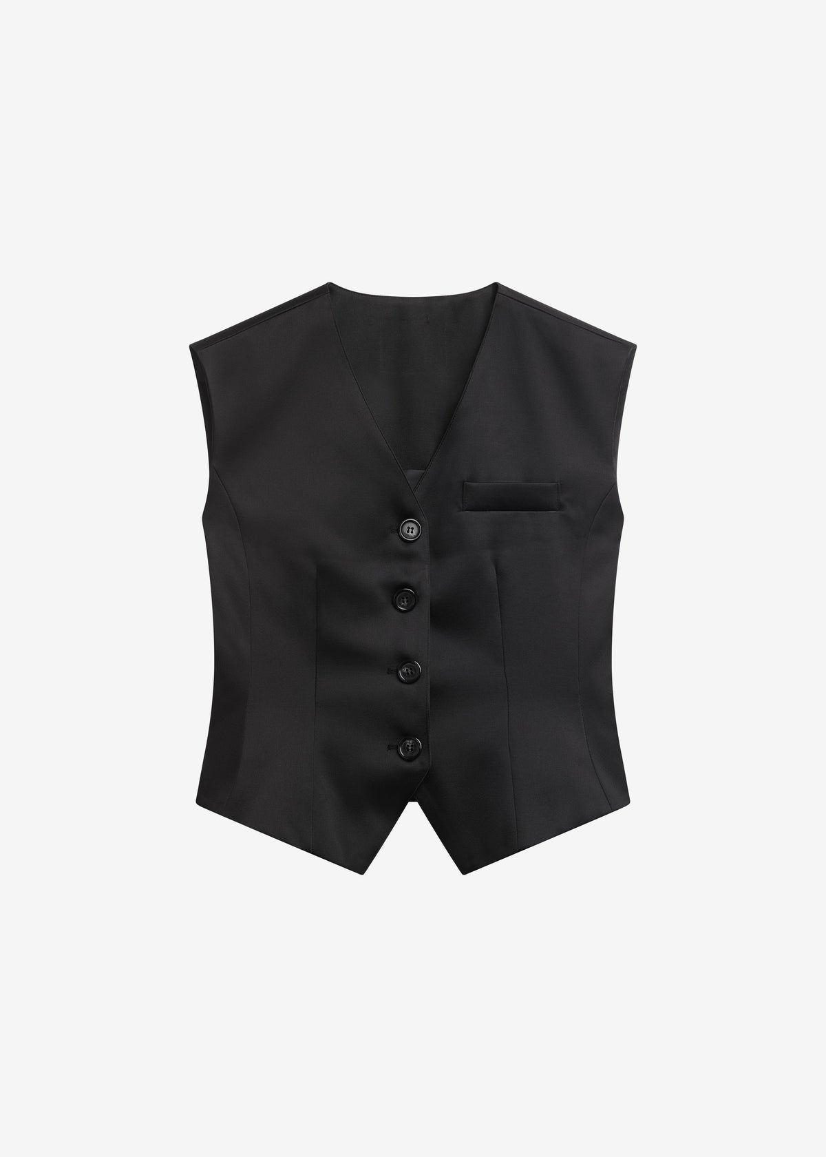 Rui Satin Vest - Black - 7