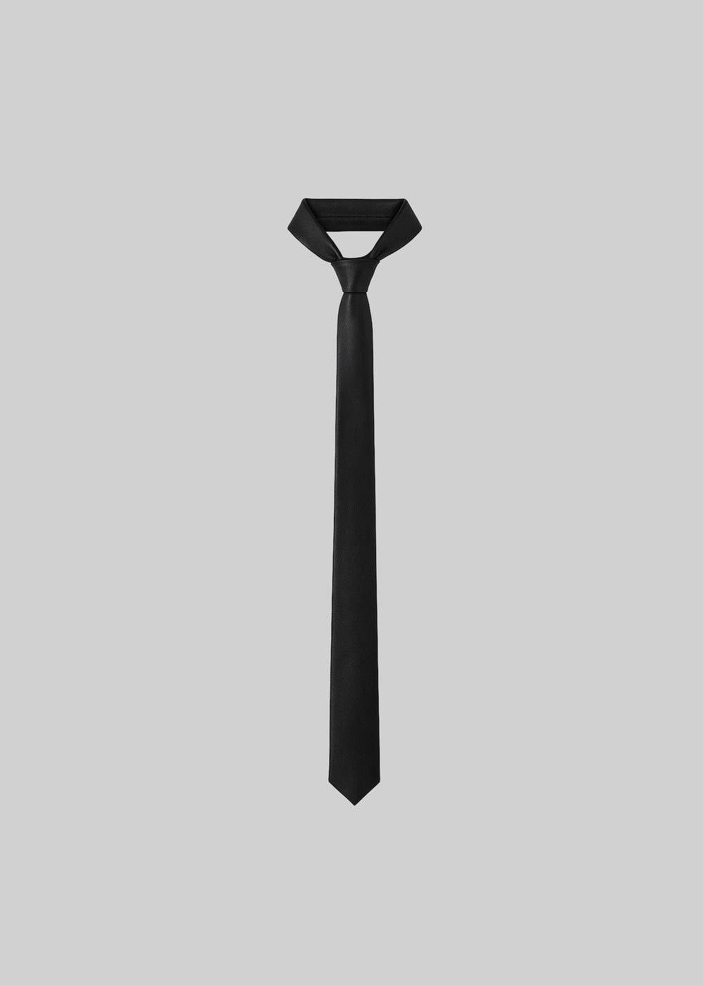 Rune Faux Leather Tie - Black - 1