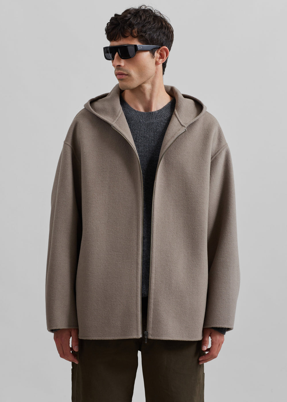 Rye Hooded Wool Jacket - Light Brown