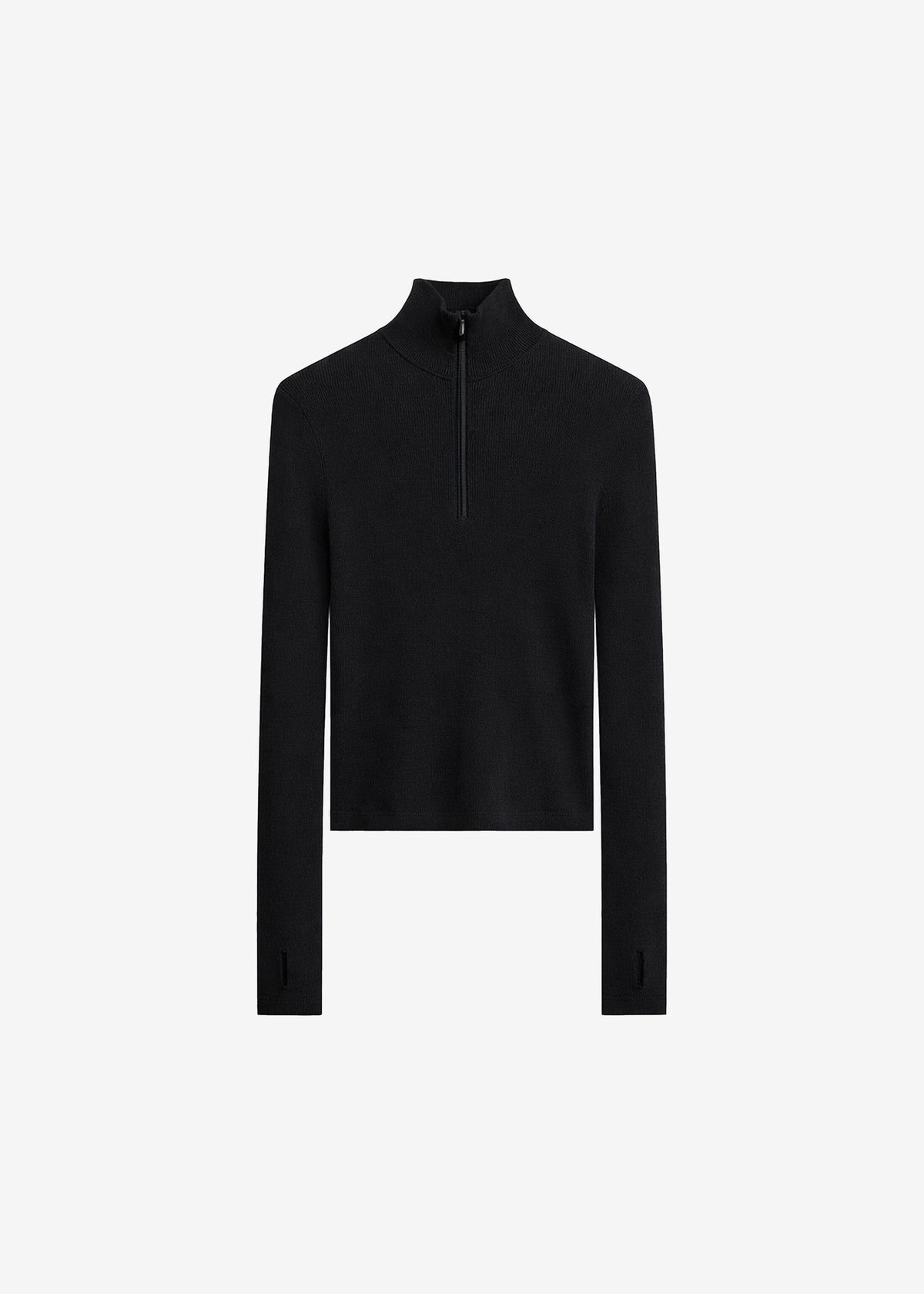 Pull Sade zippé en maille - Noir - 7