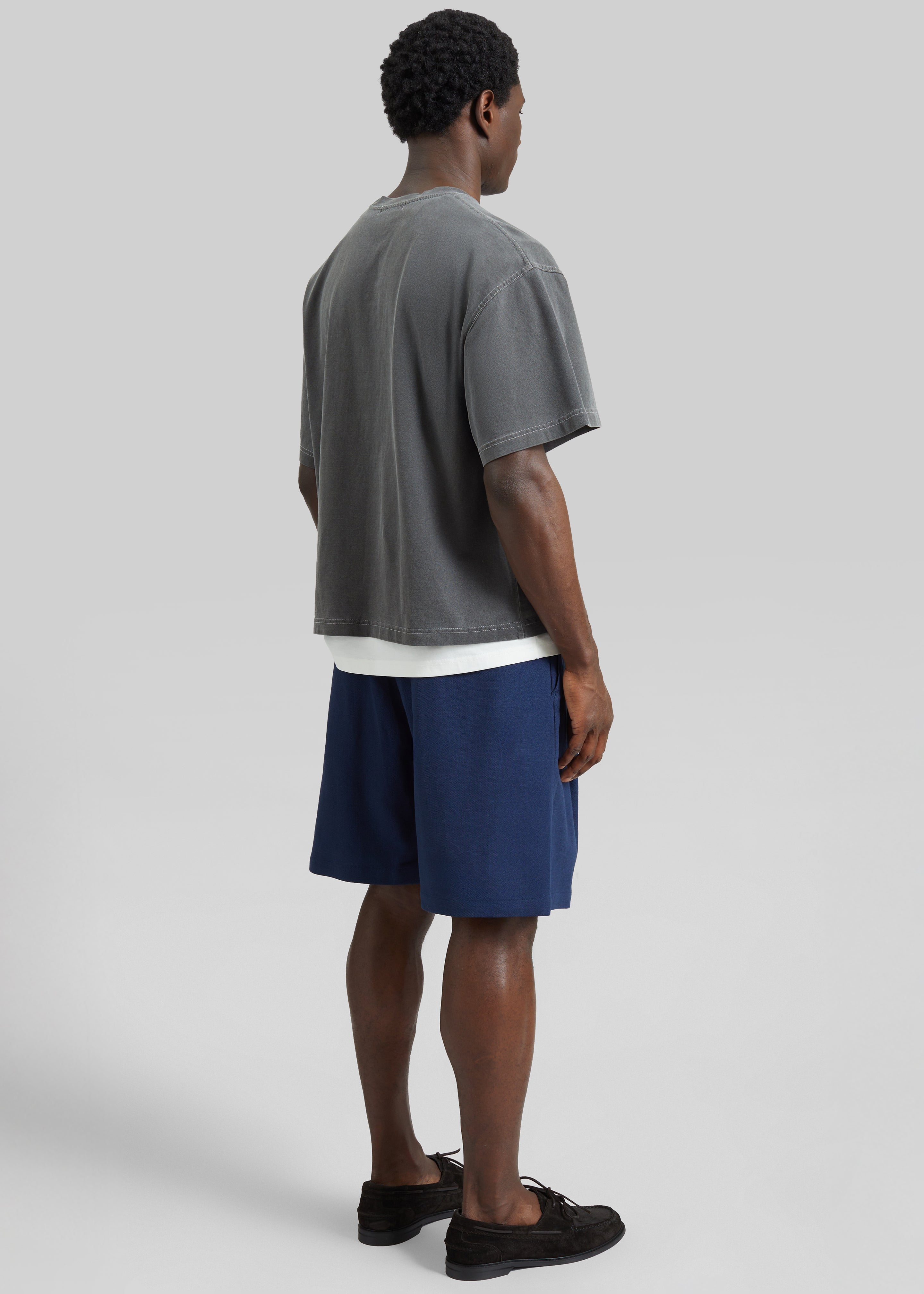 Sagres Linen Bermuda Shorts - Navy - 8