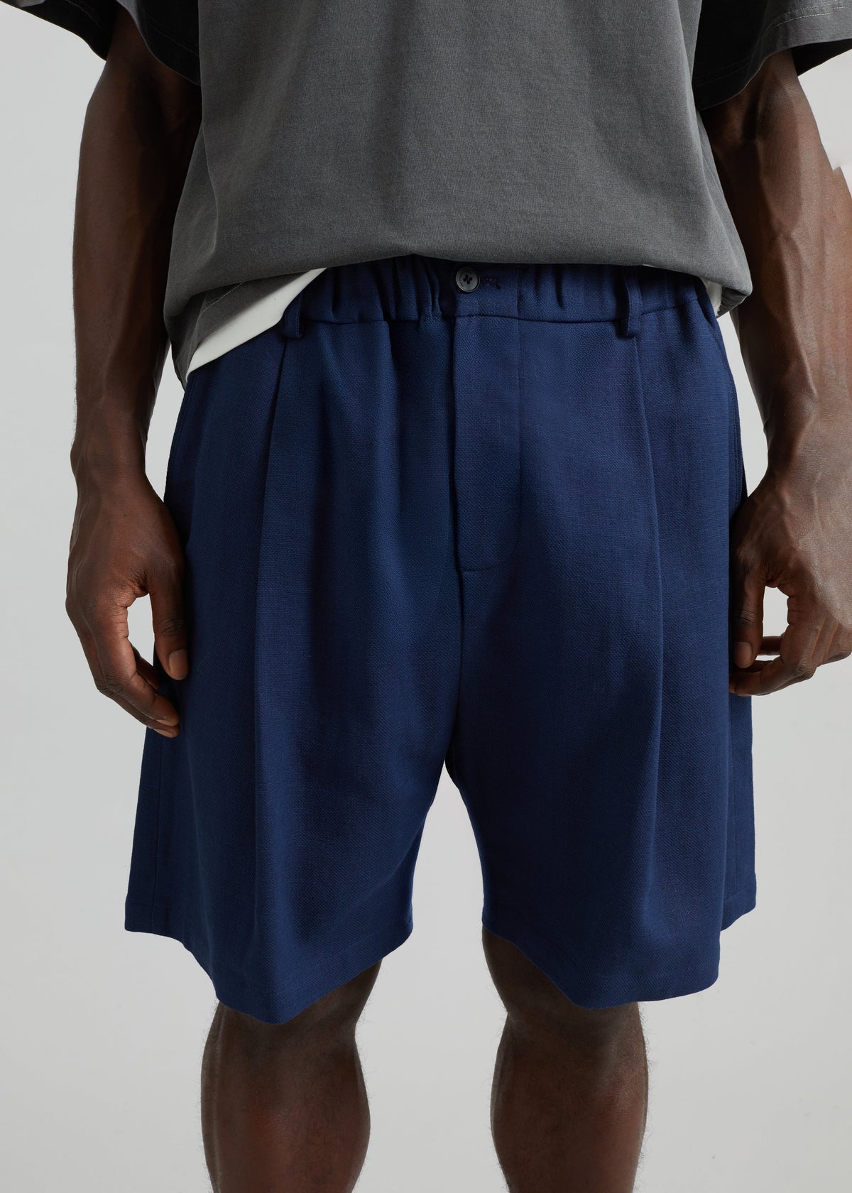 Sagres Linen Bermuda Shorts - Navy - 2