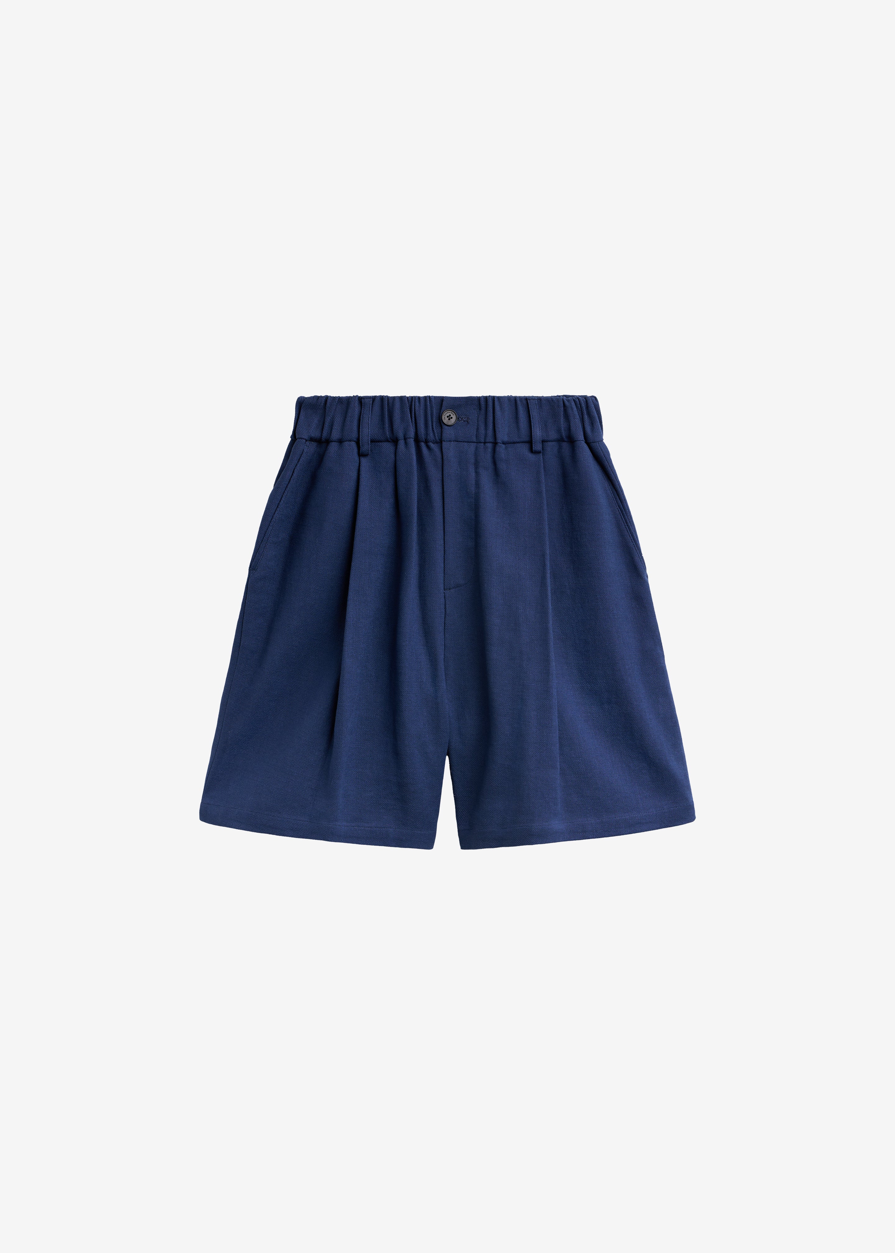 Sagres Linen Bermuda Shorts - Navy - 9