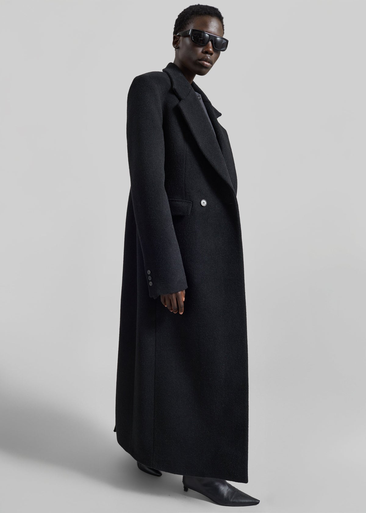 Saki Tailored Long Coat - Black