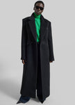 Saki Tailored Long Coat - Black