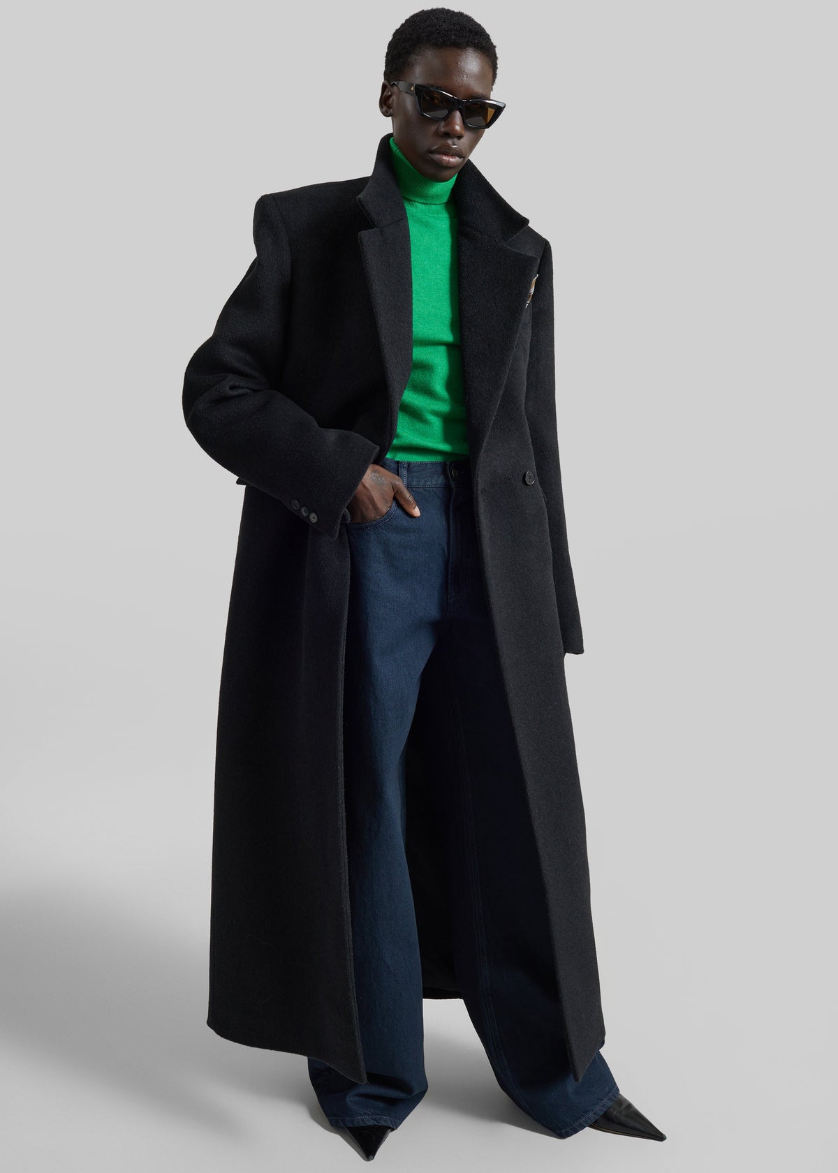 Saki Tailored Long Coat - Black