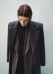 Saki Tailored Long Coat - Grey Melange