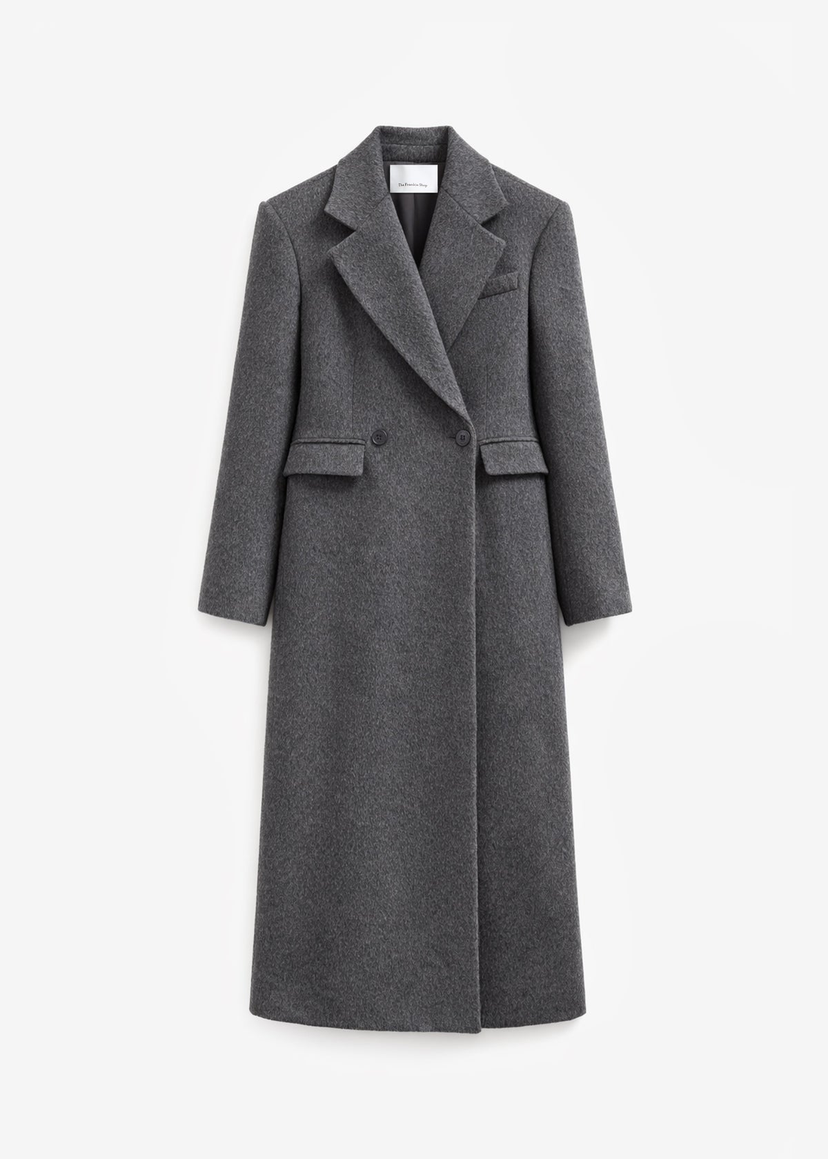 Saki Tailored Long Coat - Grey Melange