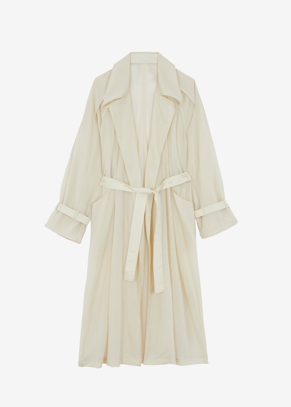 Sal Trench Coat - Ivory - 7