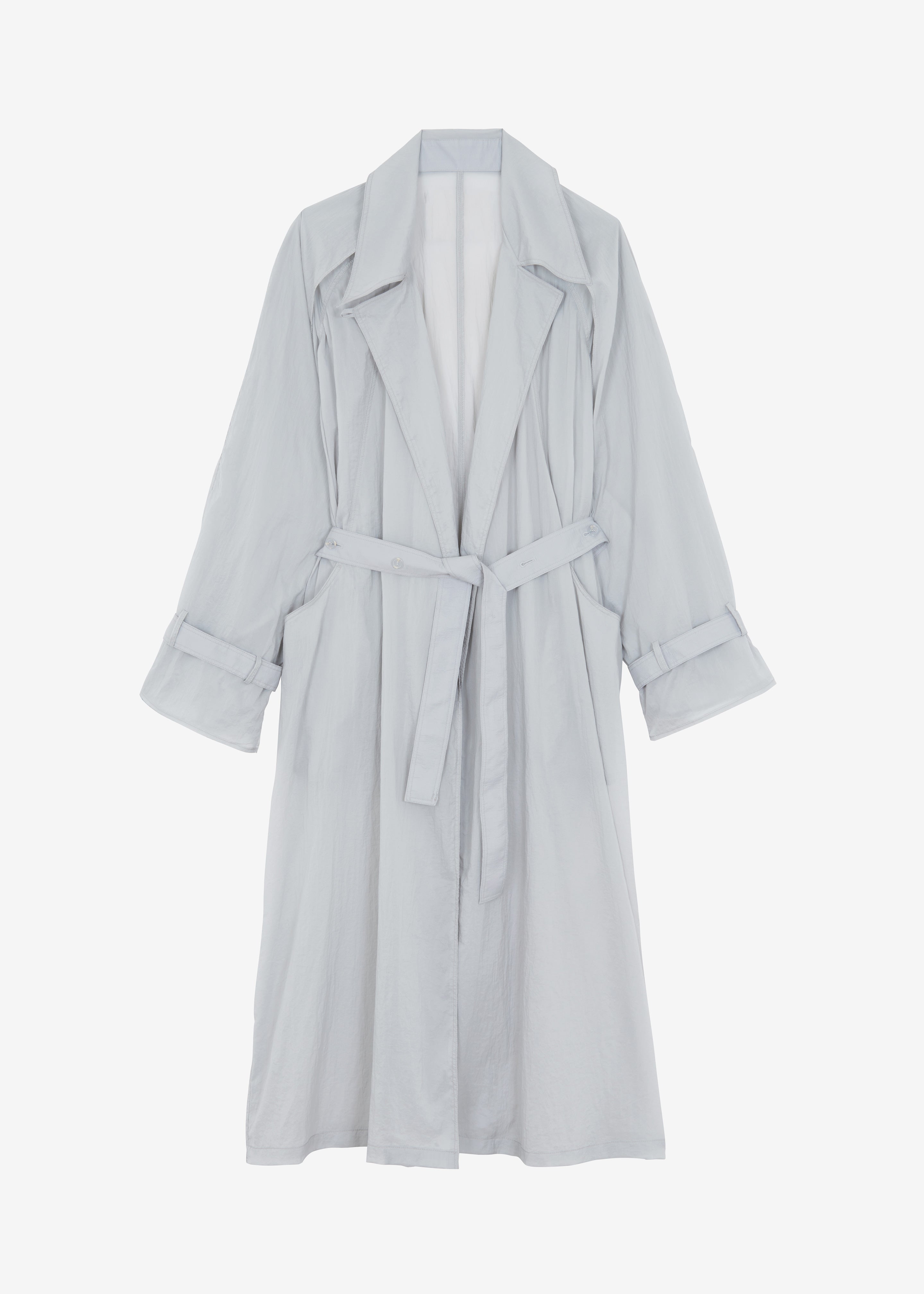 Light grey trench coat best sale