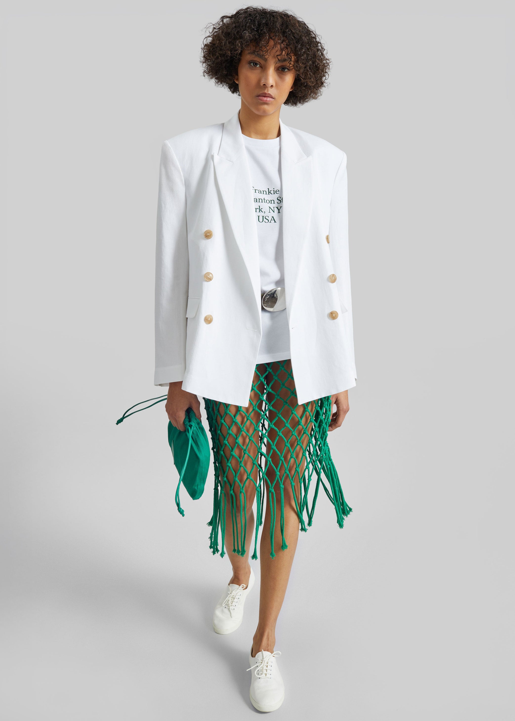 Shop the look image for Salerno Linen Blazer - White