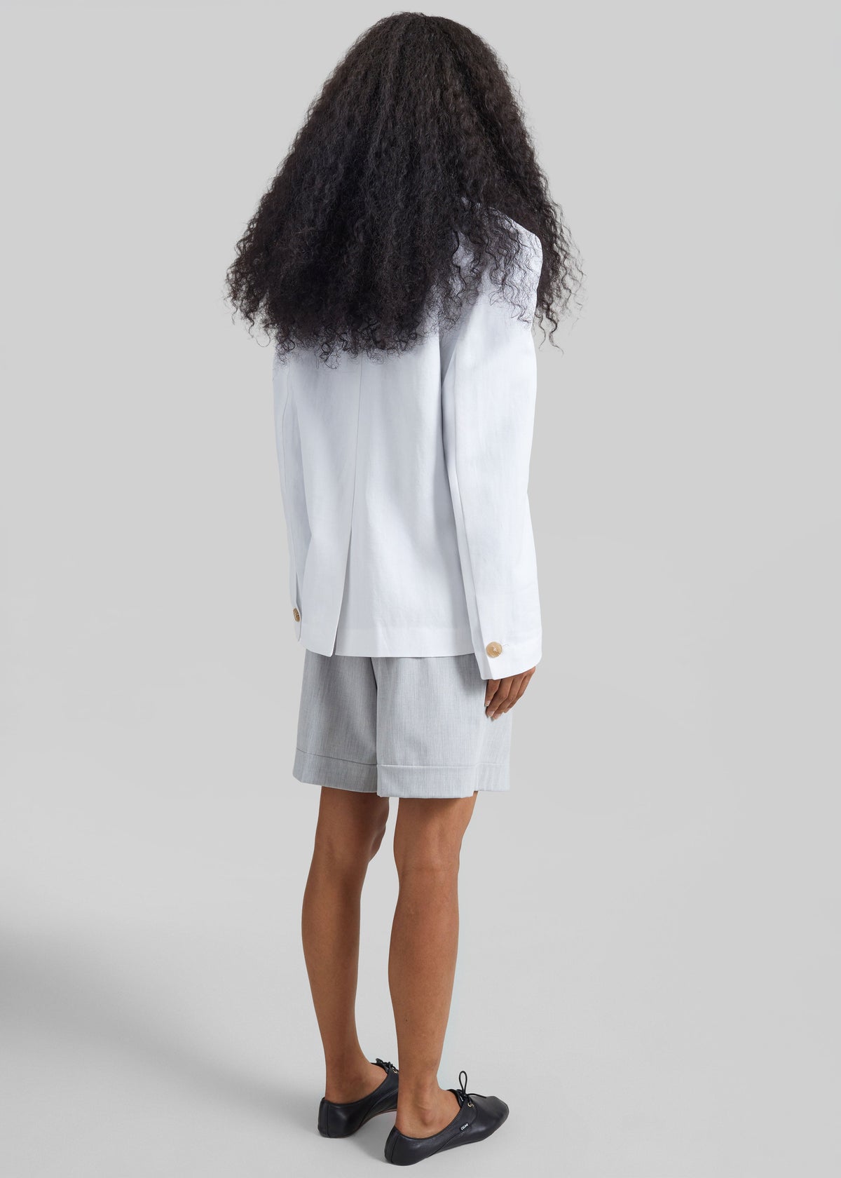 Salerno Linen Blazer - White - 7