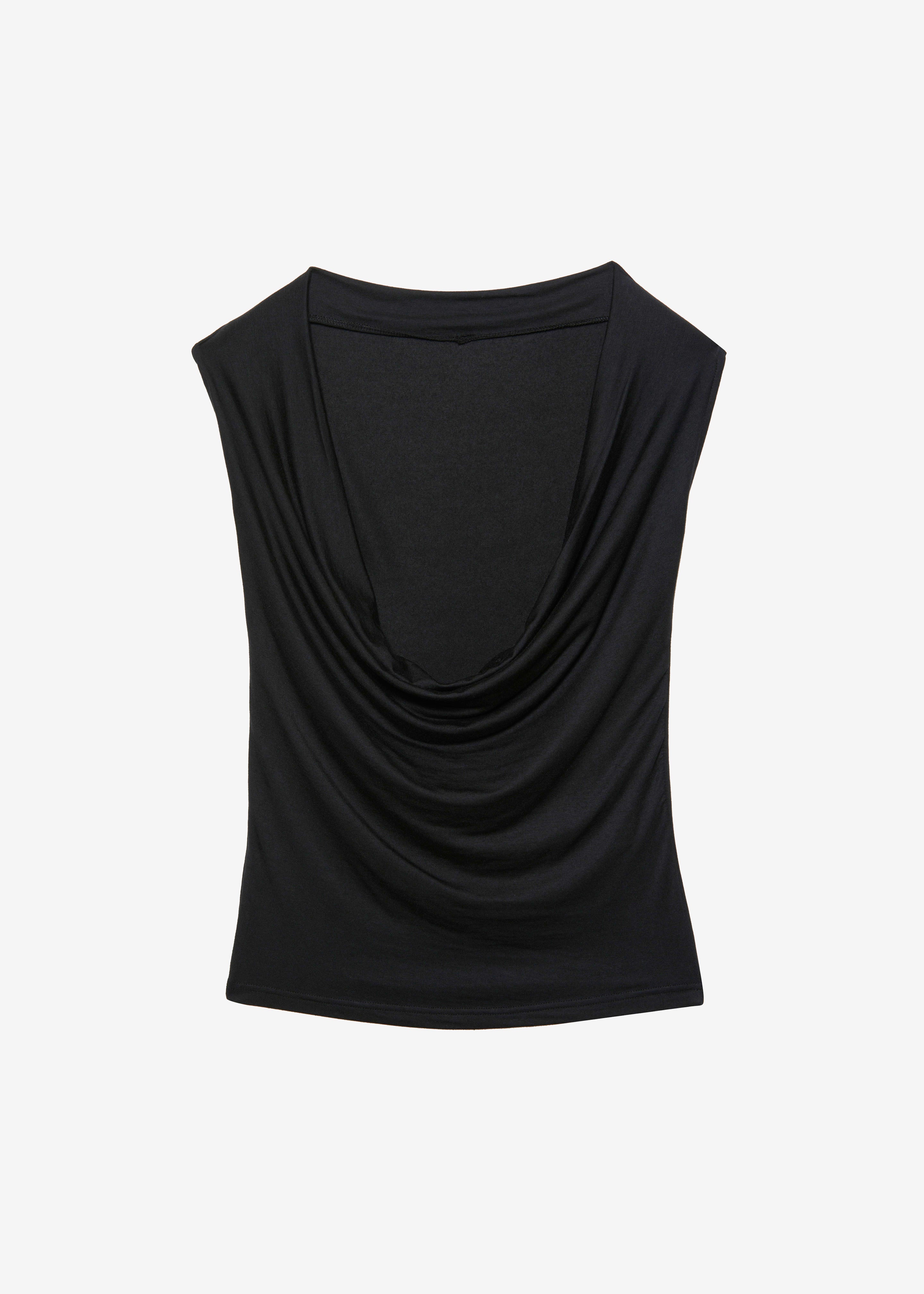 Salma Drop Back Blouse - Black - 10