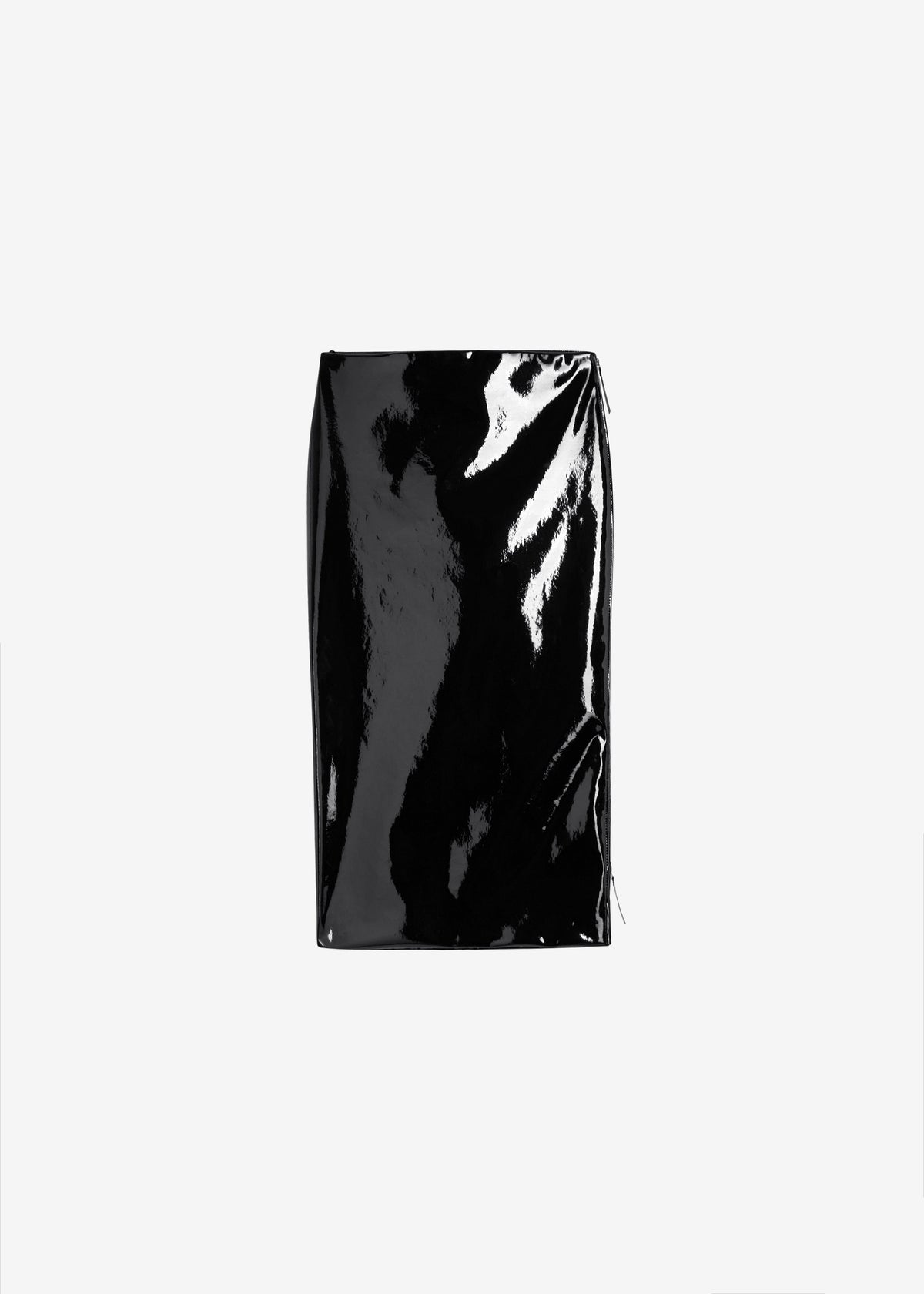 Samantha Patent Zip Skirt - Black - 10
