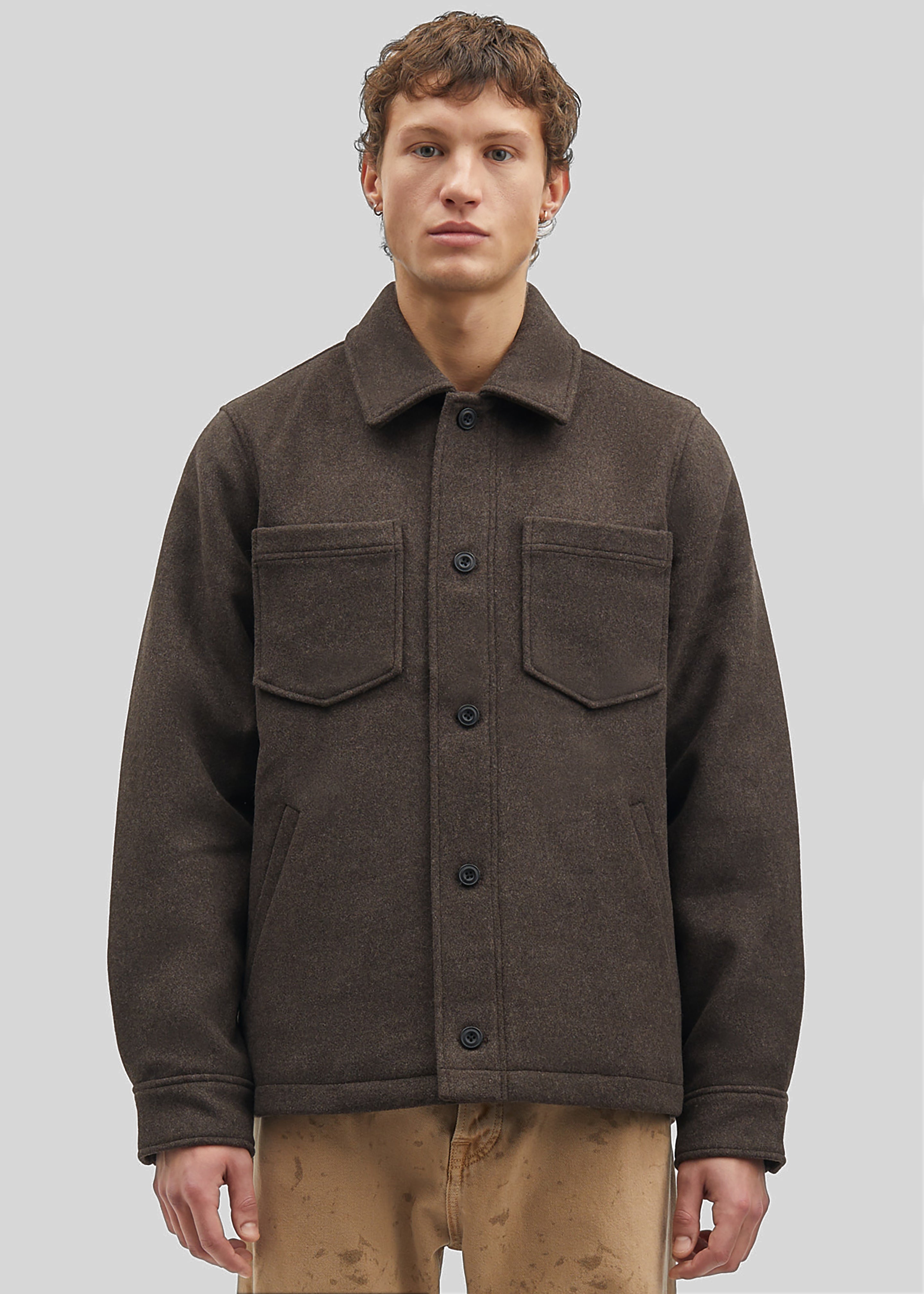 Samsøe Samsøe Pally Shirt Jacket - Chocolate Torte - 5