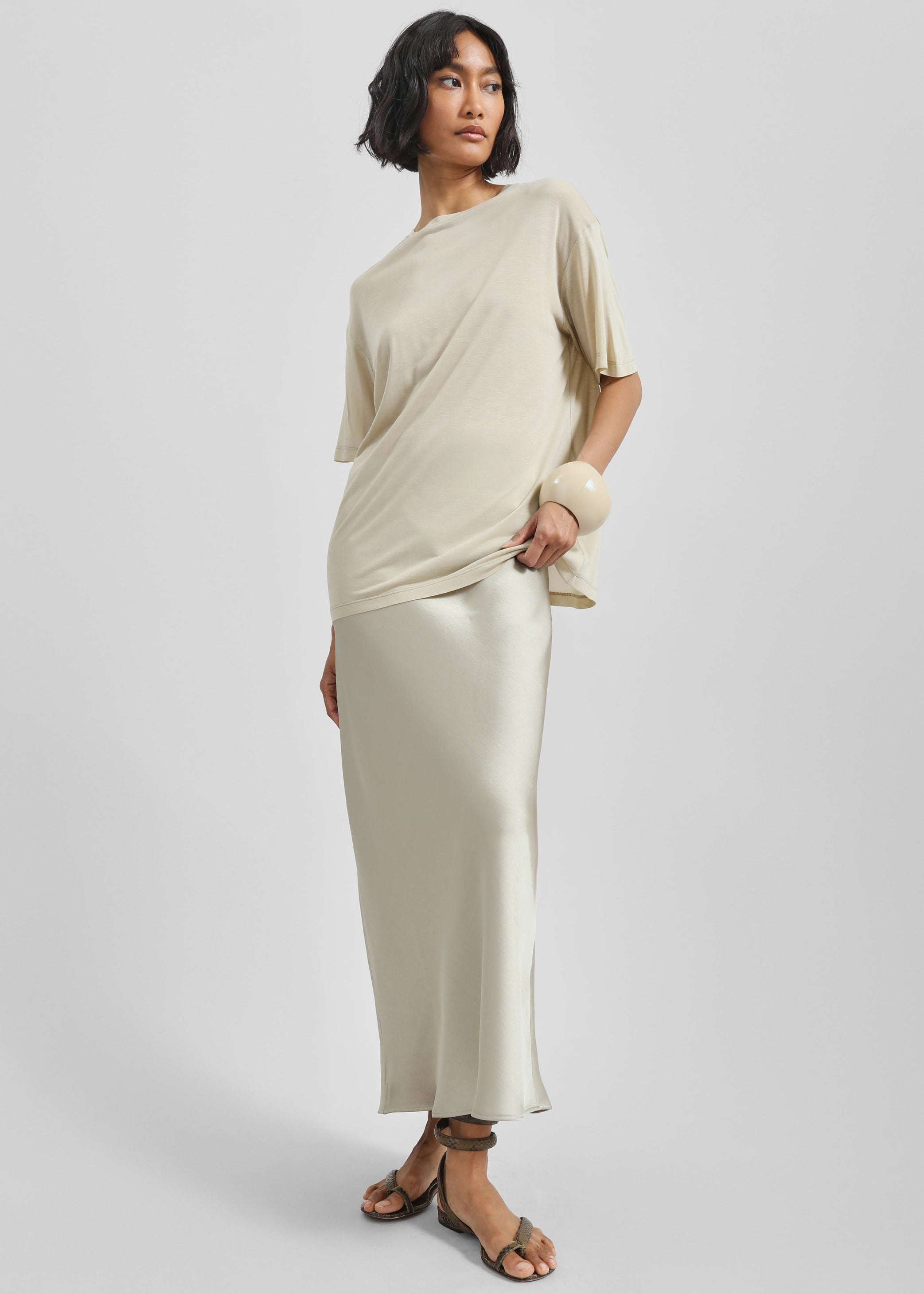 Shop the look image for Samsøe Samsøe Saagneta Long Skirt - Agate Gray
