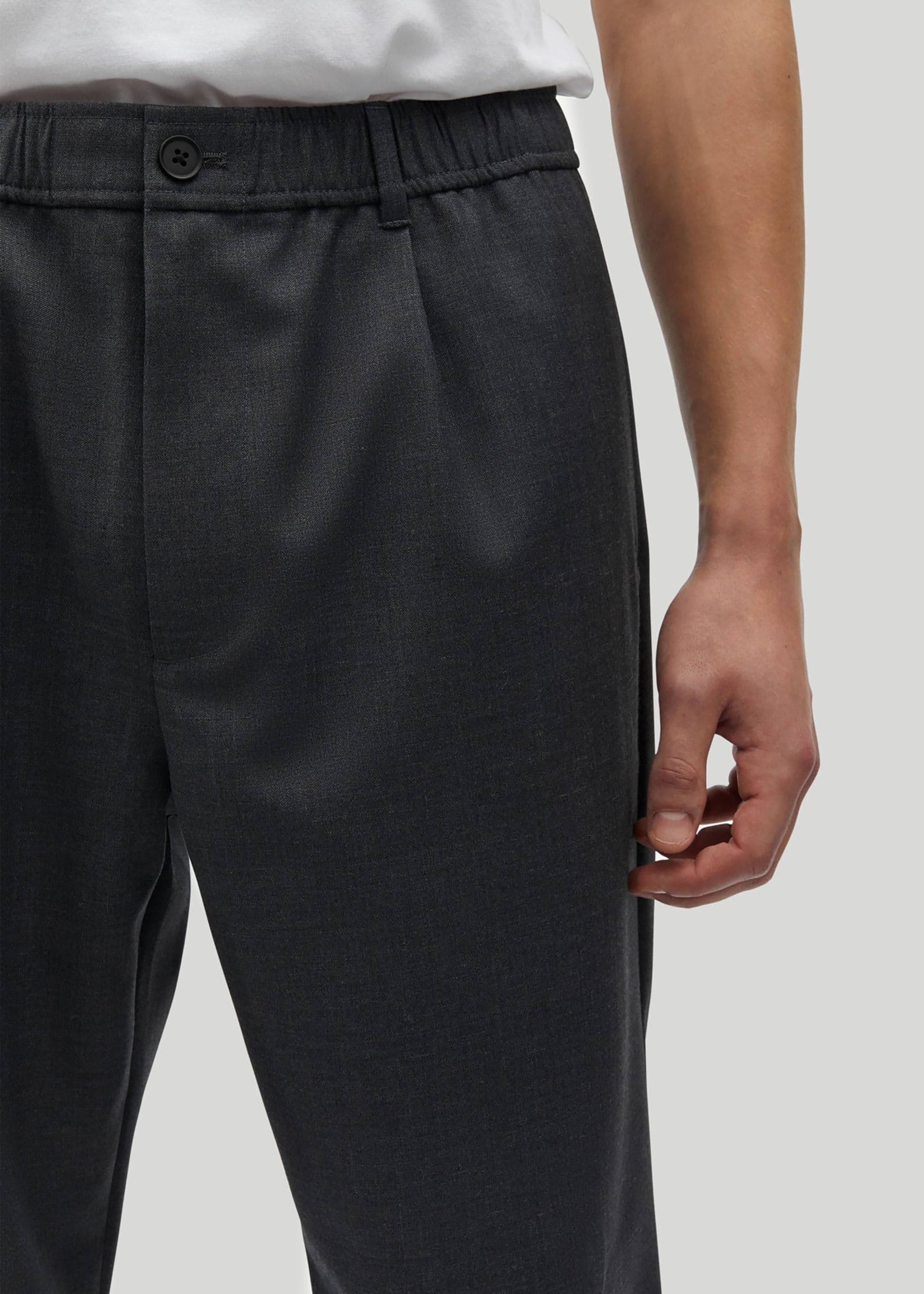 Samsøe Samsøe Sabertil Trousers - Dark Grey Melange - 3