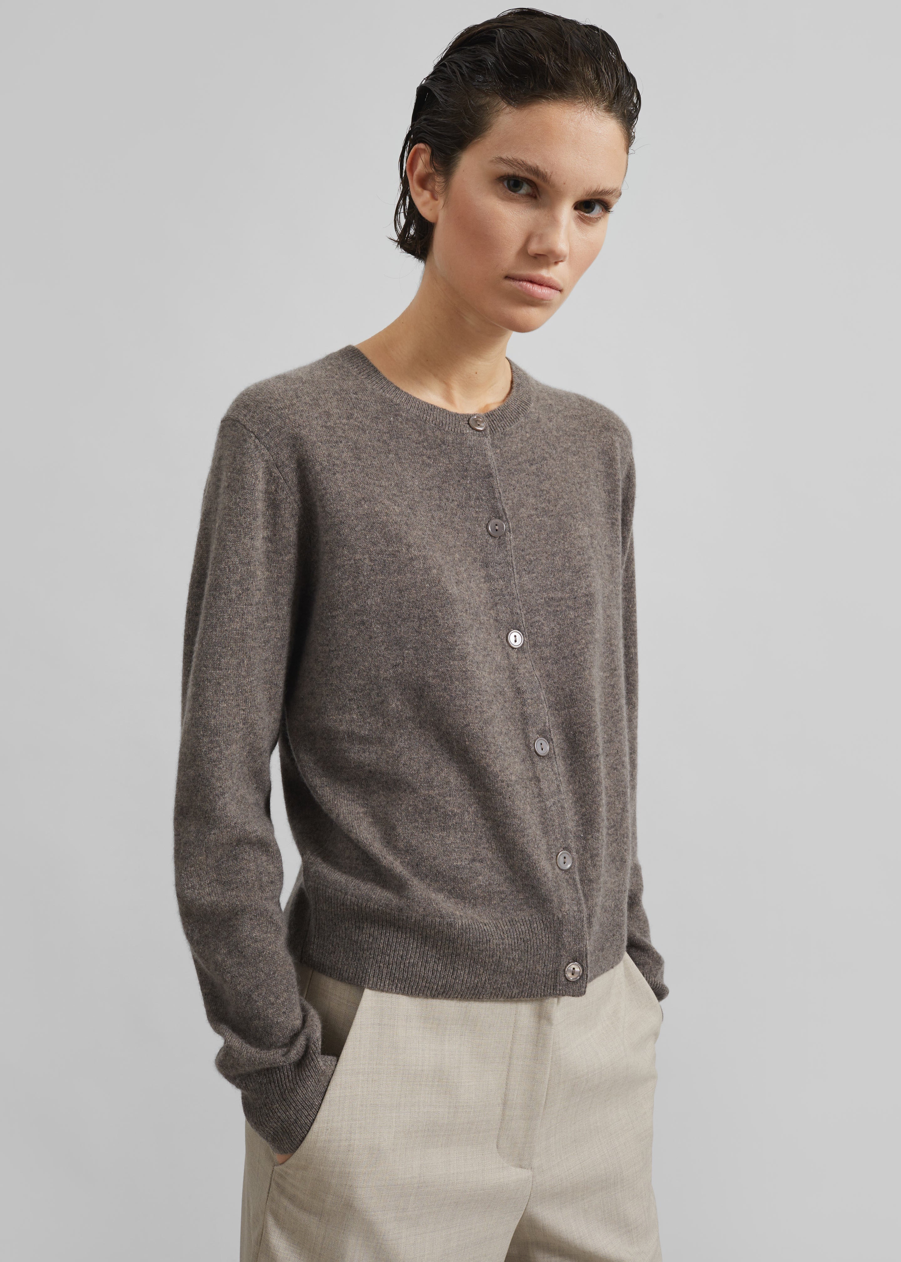 Samsøe Samsøe Saboston Cardigan - Grey Blue Melange - 3