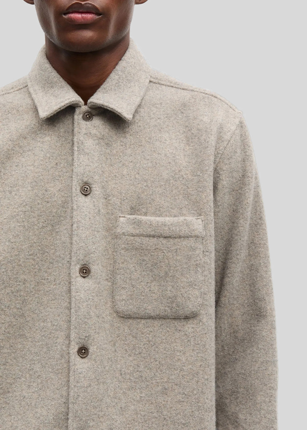 Samsøe Samsøe Sadamon JJ Overshirt - Elephant Skin - 1