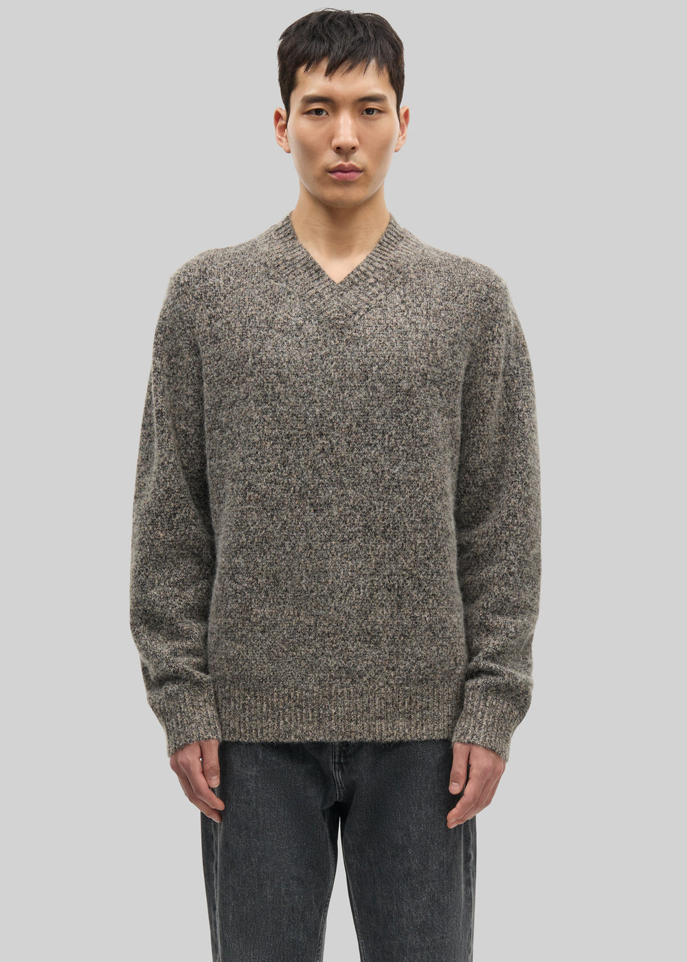 Samsøe Samsøe Safloyd V-Neck Sweater - Fossil Melange