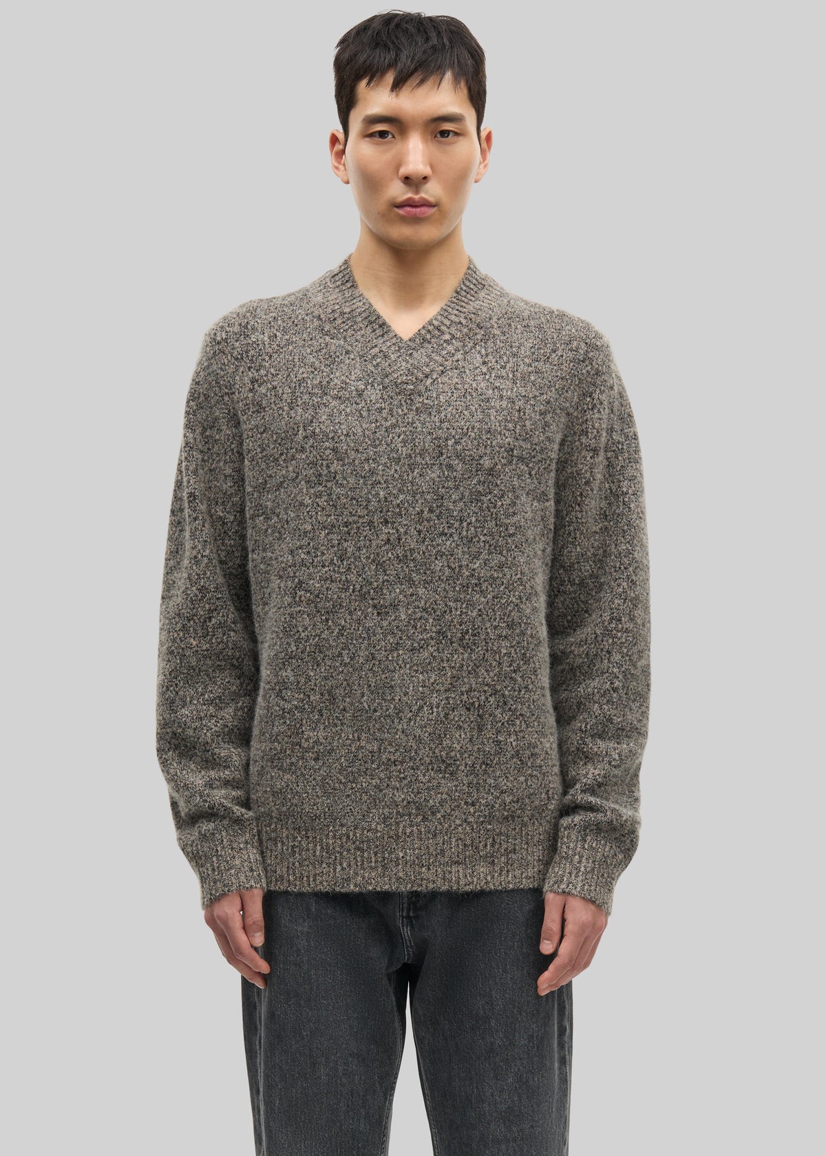 Samsøe Samsøe Safloyd V-Neck Sweater - Fossil Melange - 1