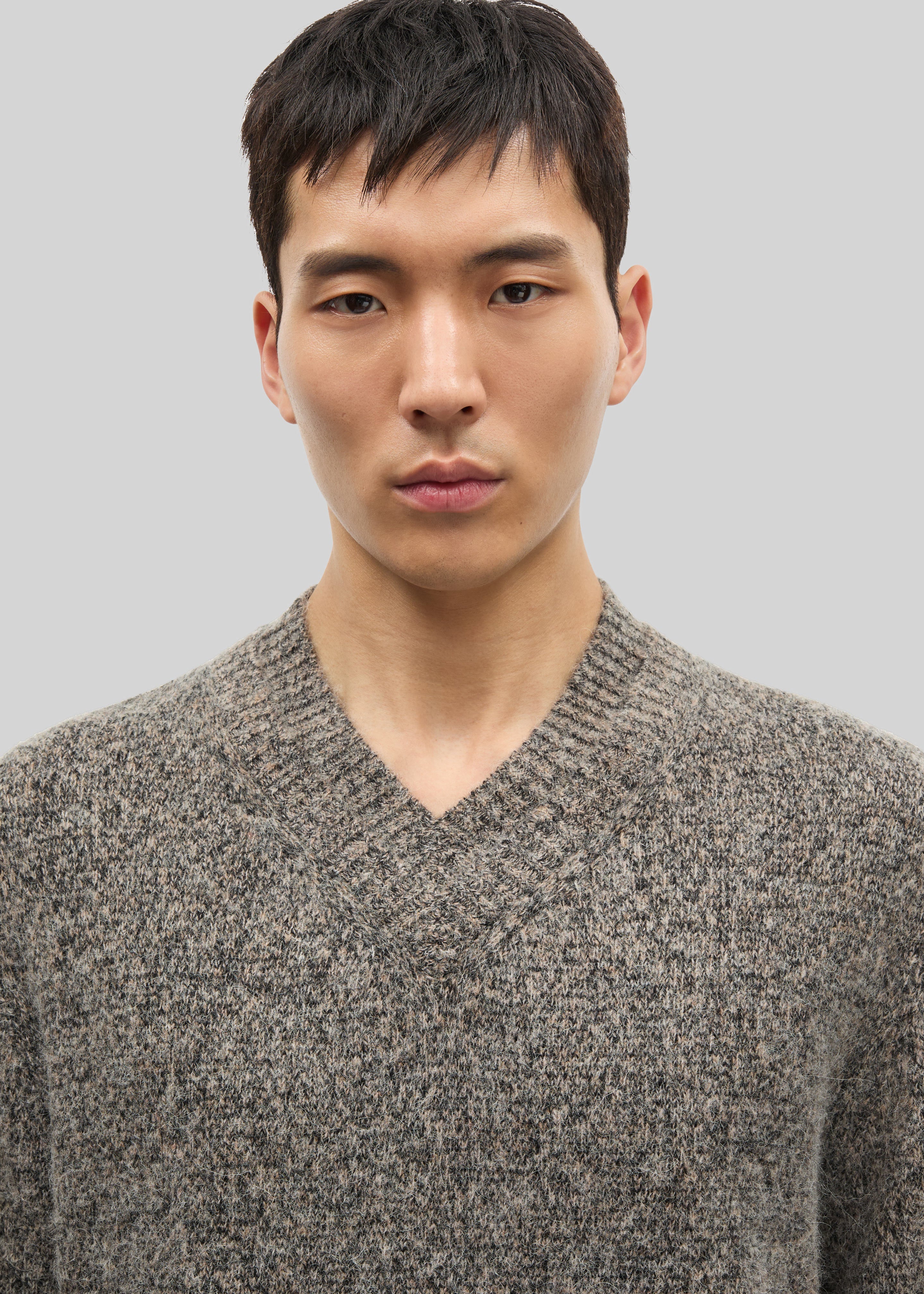 Samsøe Samsøe Safloyd V-Neck Sweater - Fossil Melange - 2