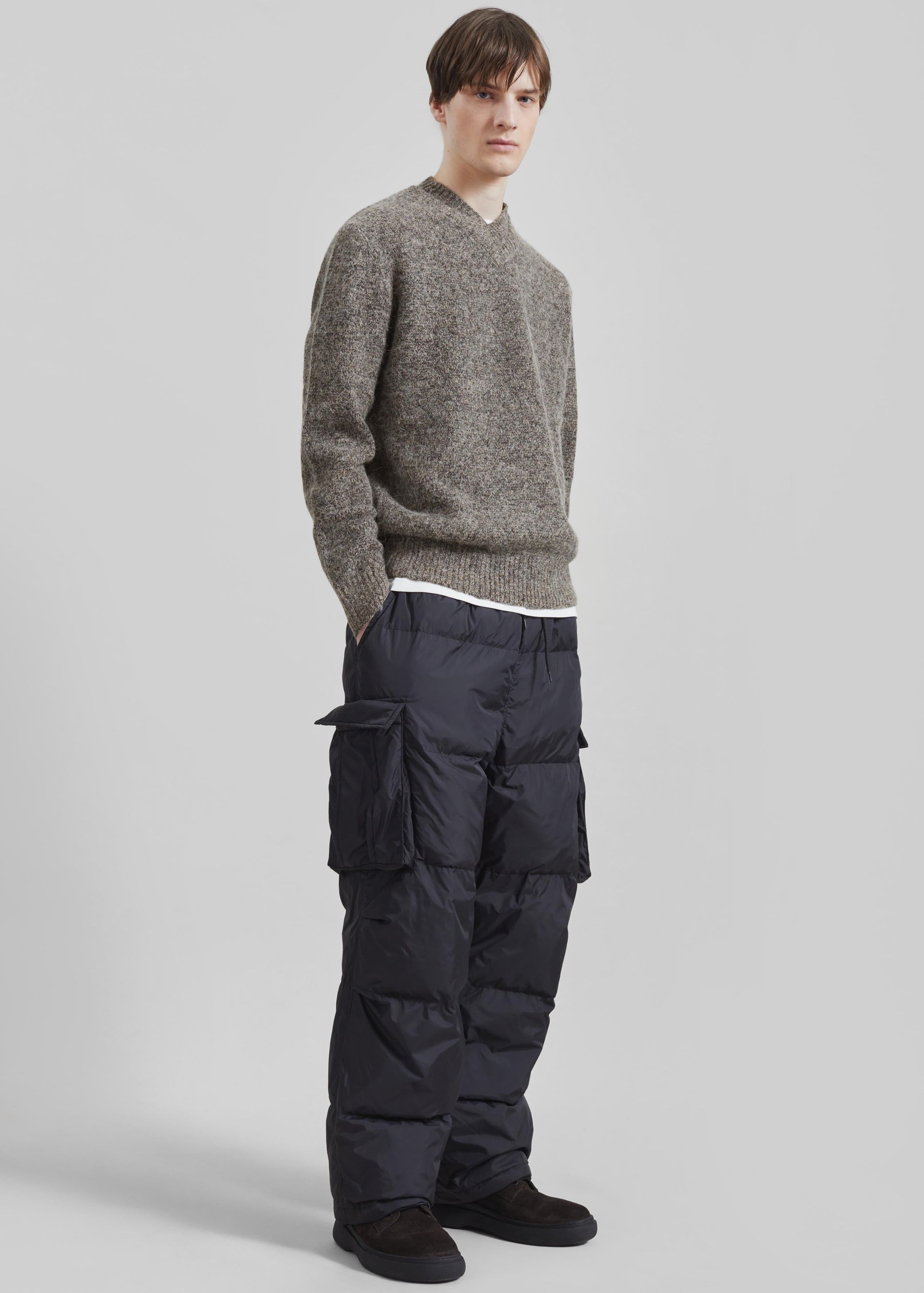 Shop the look image for Samsøe Samsøe Safloyd V-Neck Sweater - Fossil Melange