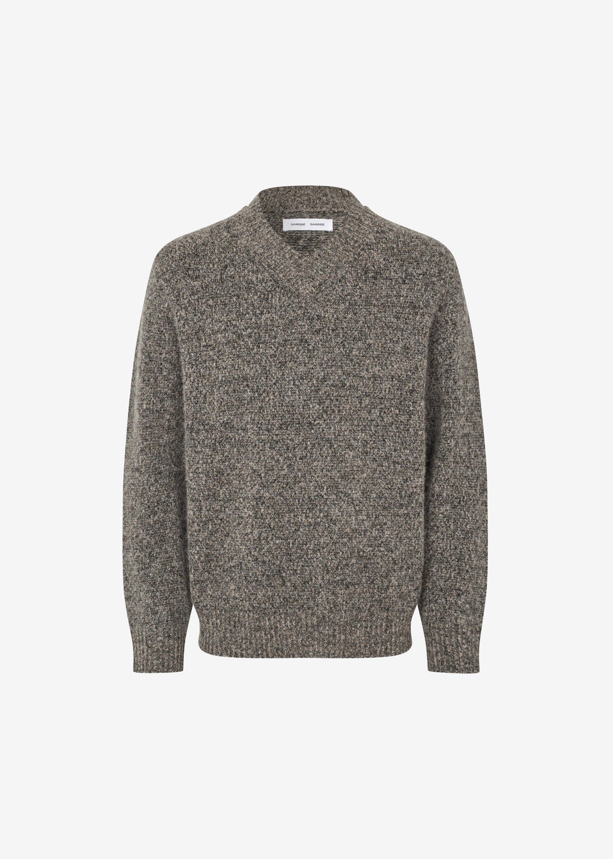 Samsøe Samsøe Safloyd V-Neck Sweater - Fossil Melange - 7