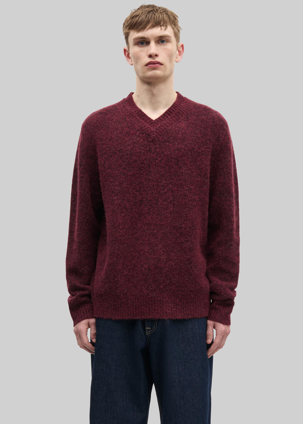 Samsøe Samsøe Safloyd V-Neck Sweater - Rum Raisin Melange