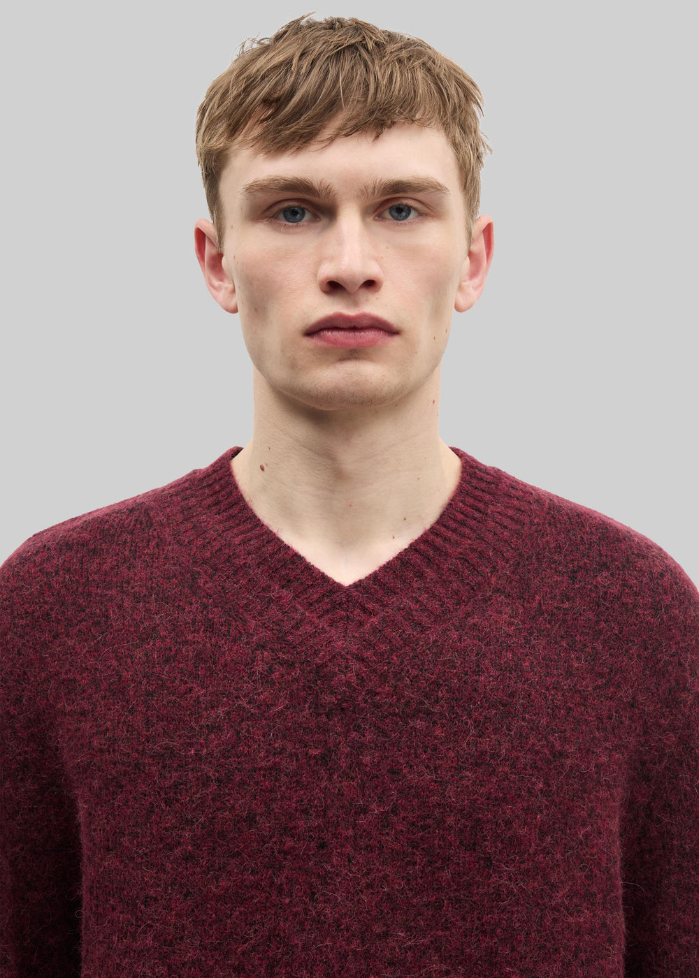 Samsøe Samsøe Safloyd V-Neck Sweater - Rum Raisin Melange - 1