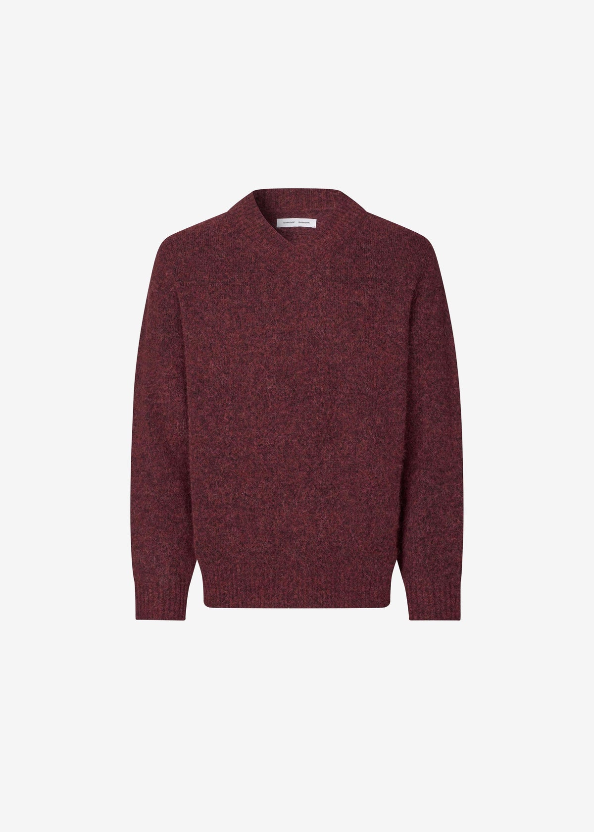 Samsøe Samsøe Safloyd V-Neck Sweater - Rum Raisin Melange - 9
