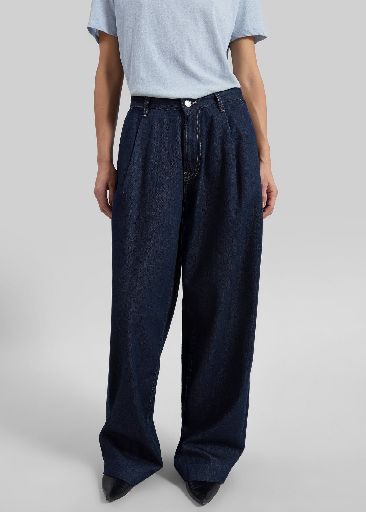 Samsøe Samsøe jeans Saharper con pieghe - Soft Denim
